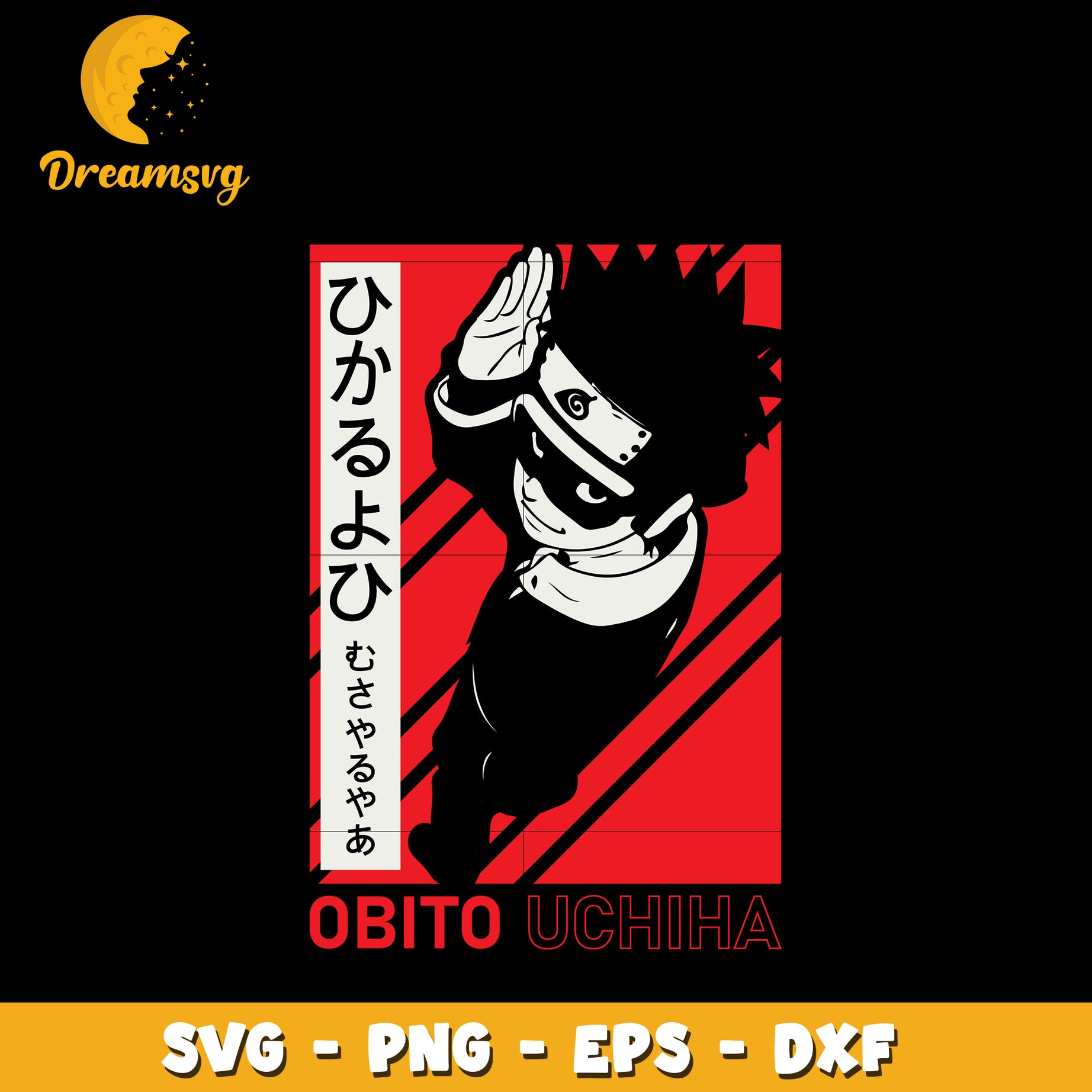 Obito smile Svg, Anime Svg, Naruto anime Svg