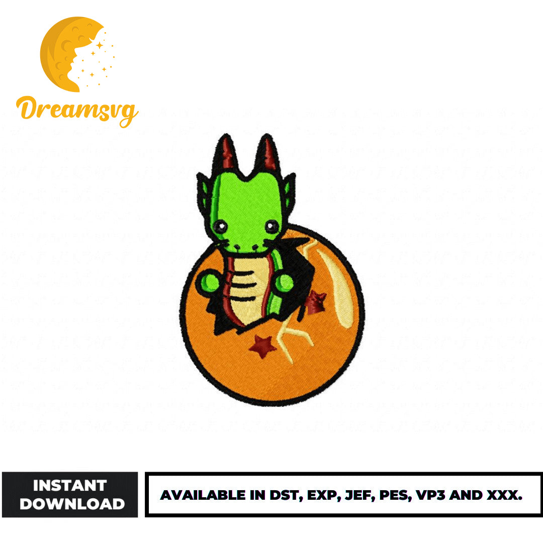 Chibi Shenlong embroidery design