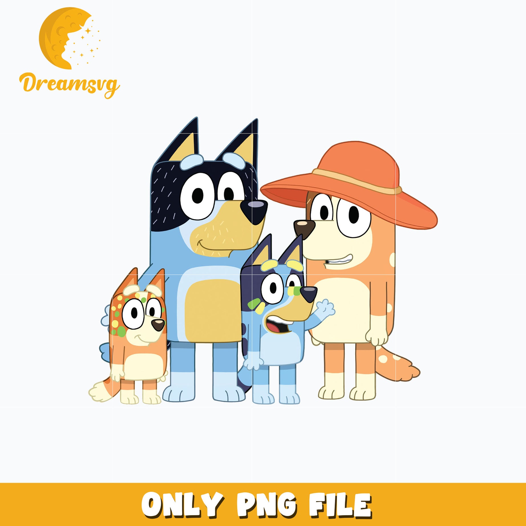 Bluey family cartoon png