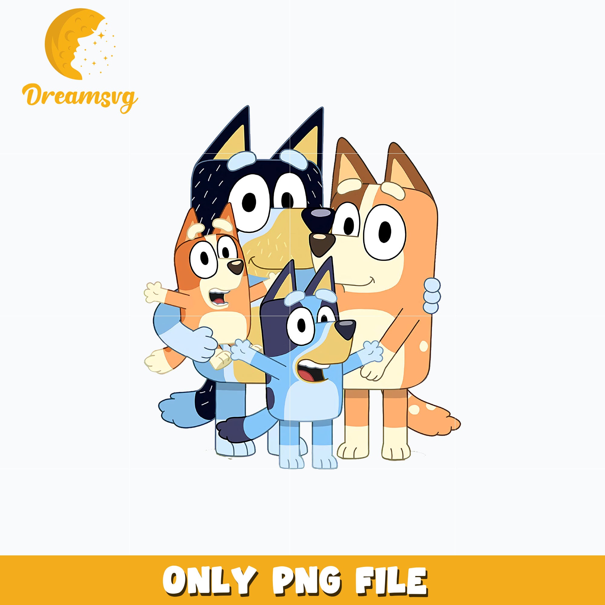 Bluey and bingo family cartoon png – DreamSVG Store