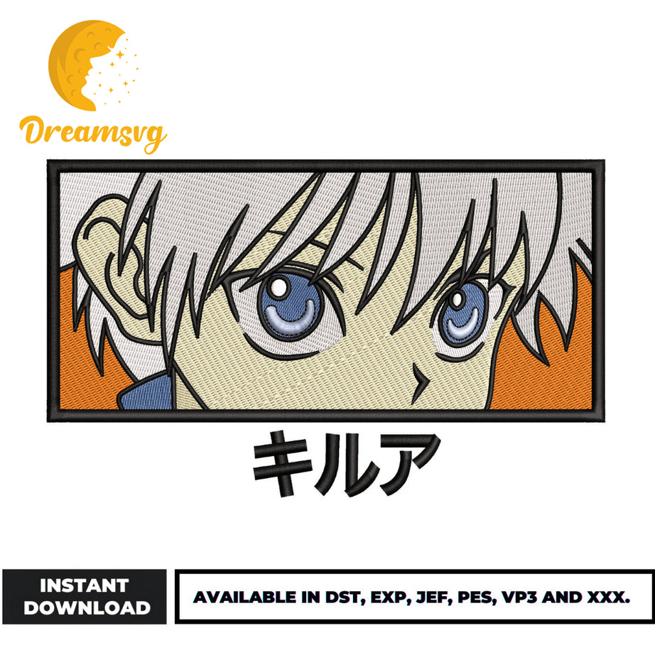 Killua eyes embroidery design, Hunter × Hunter embroidery