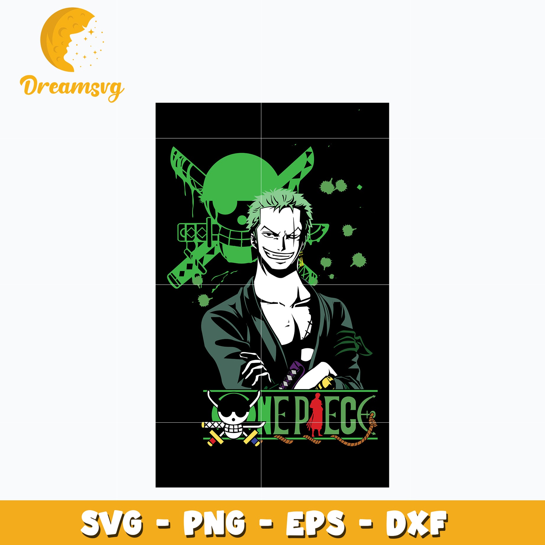 Zoro smile Svg, Anime Svg, One piece Svg