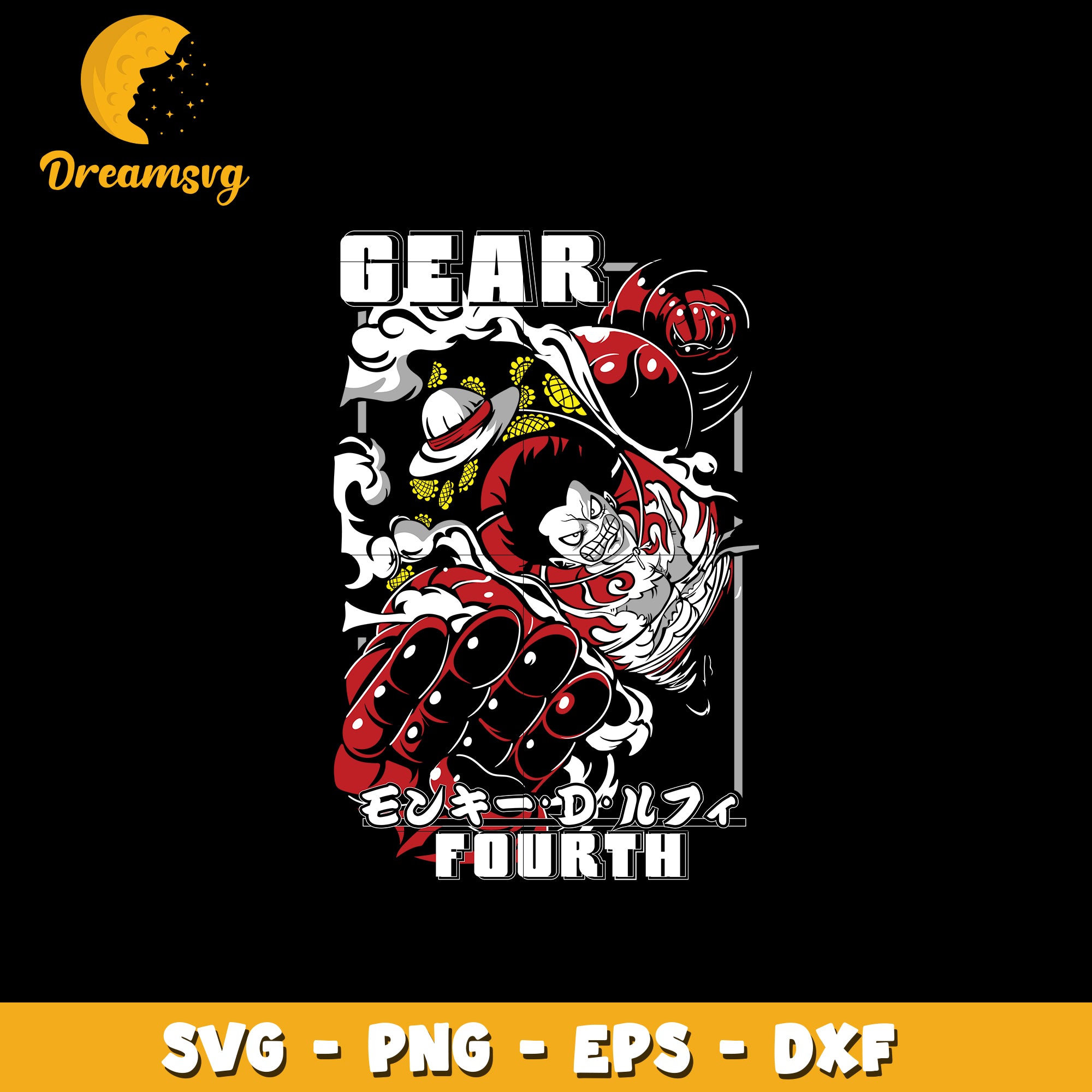 Luffy gear 4 Svg, Anime Svg, One piece Svg – DreamSVG Store