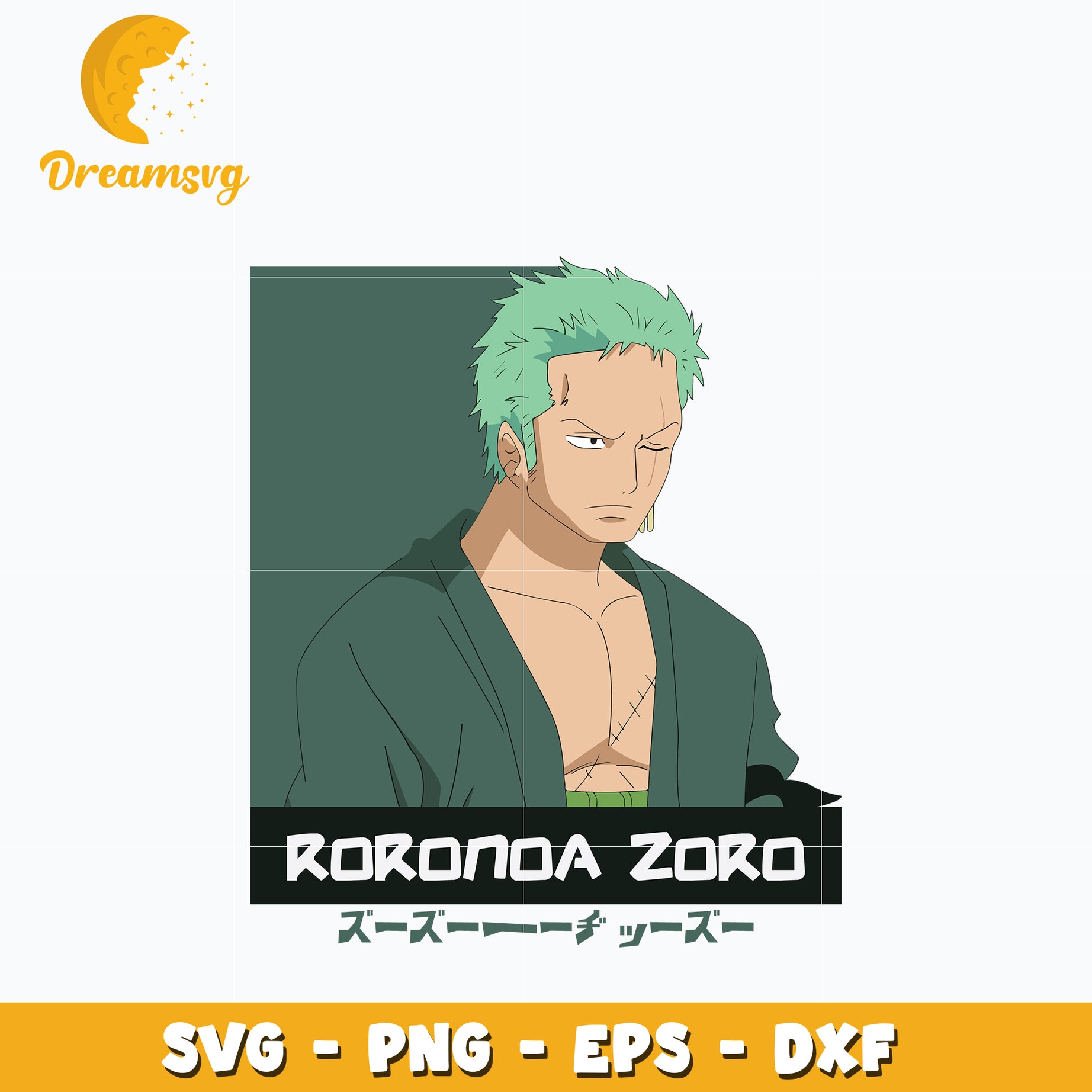 Roronoa Zoro Svg, Anime Svg, One piece Svg