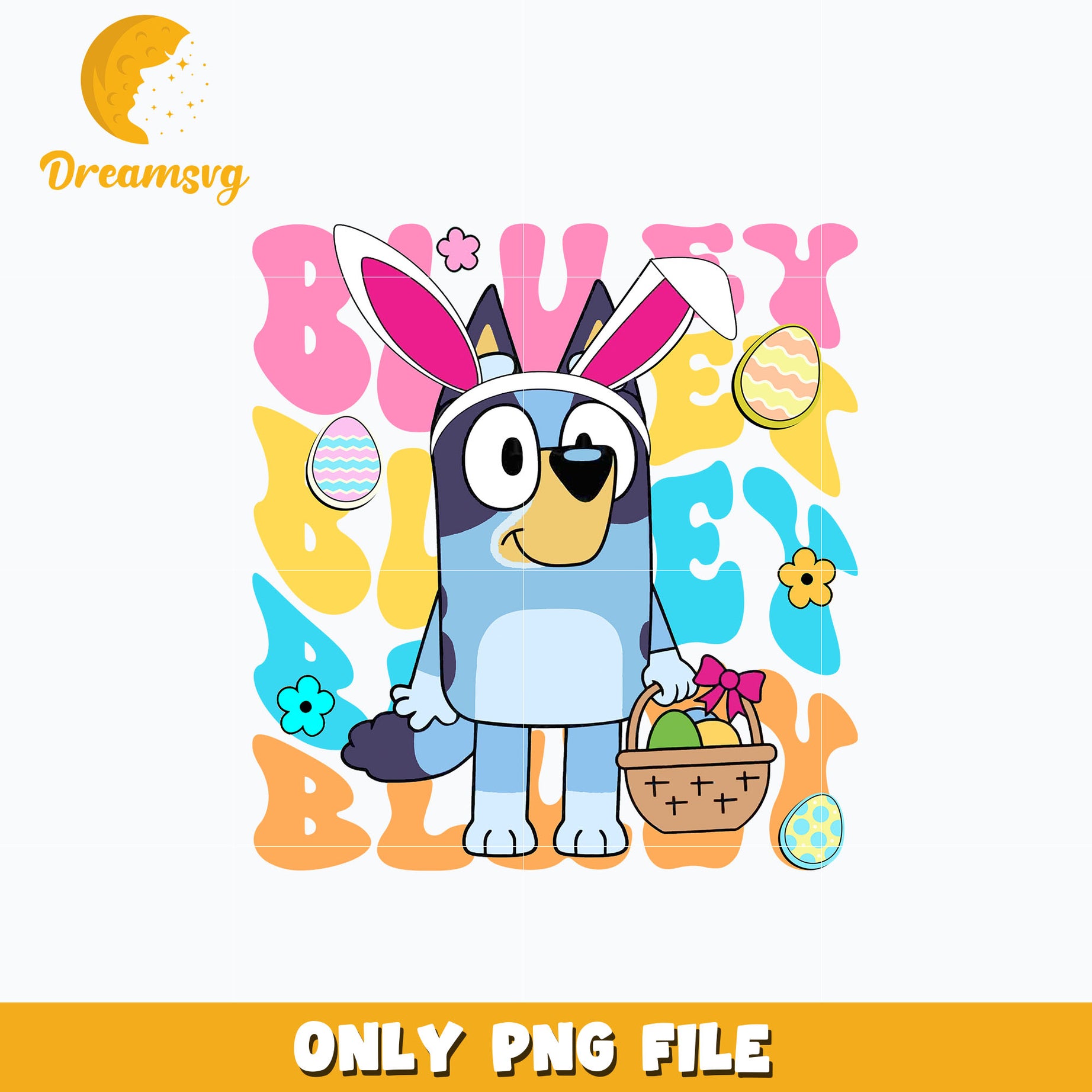 Bluey love easter cartoon png