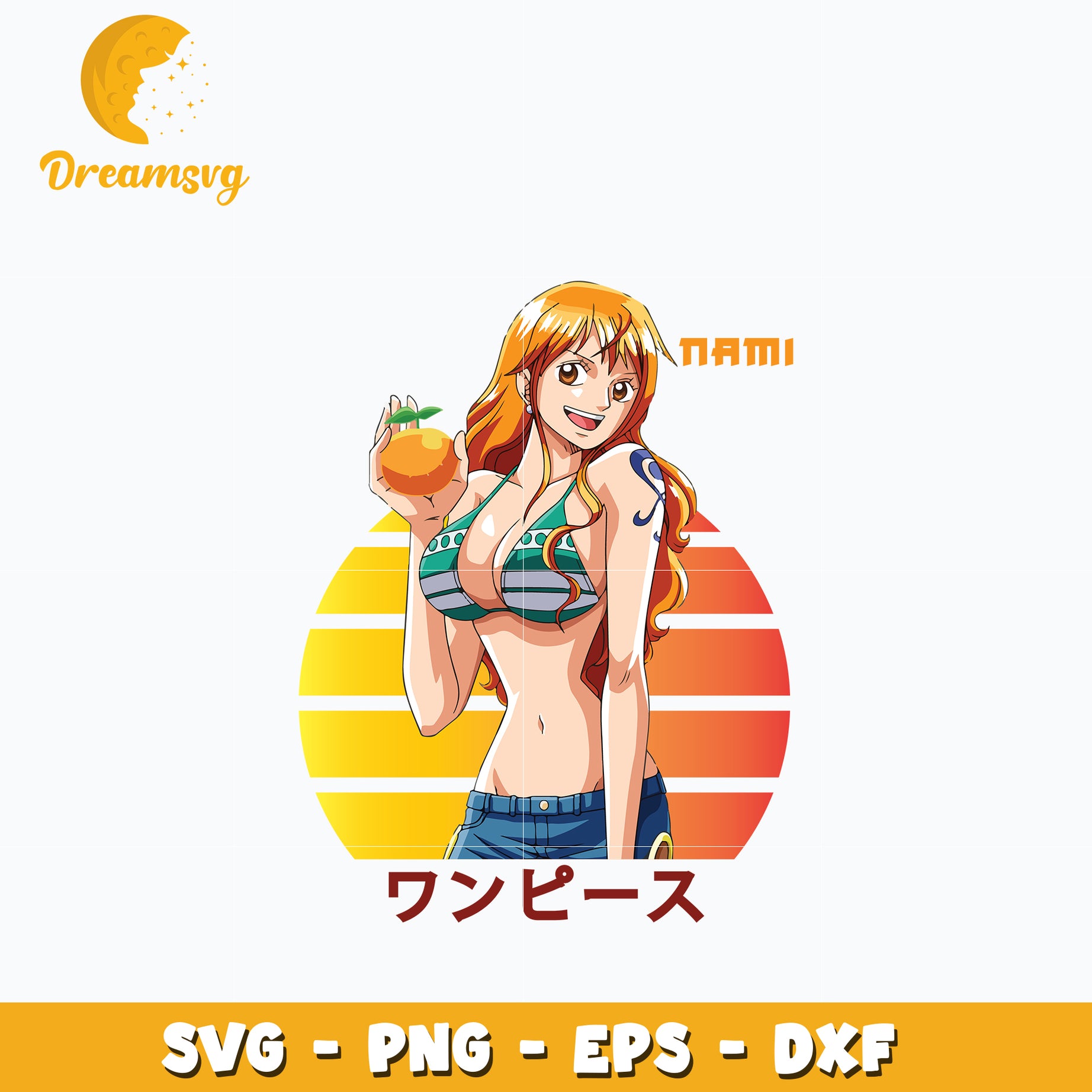 Nami design Svg, Anime Svg, One piece Svg