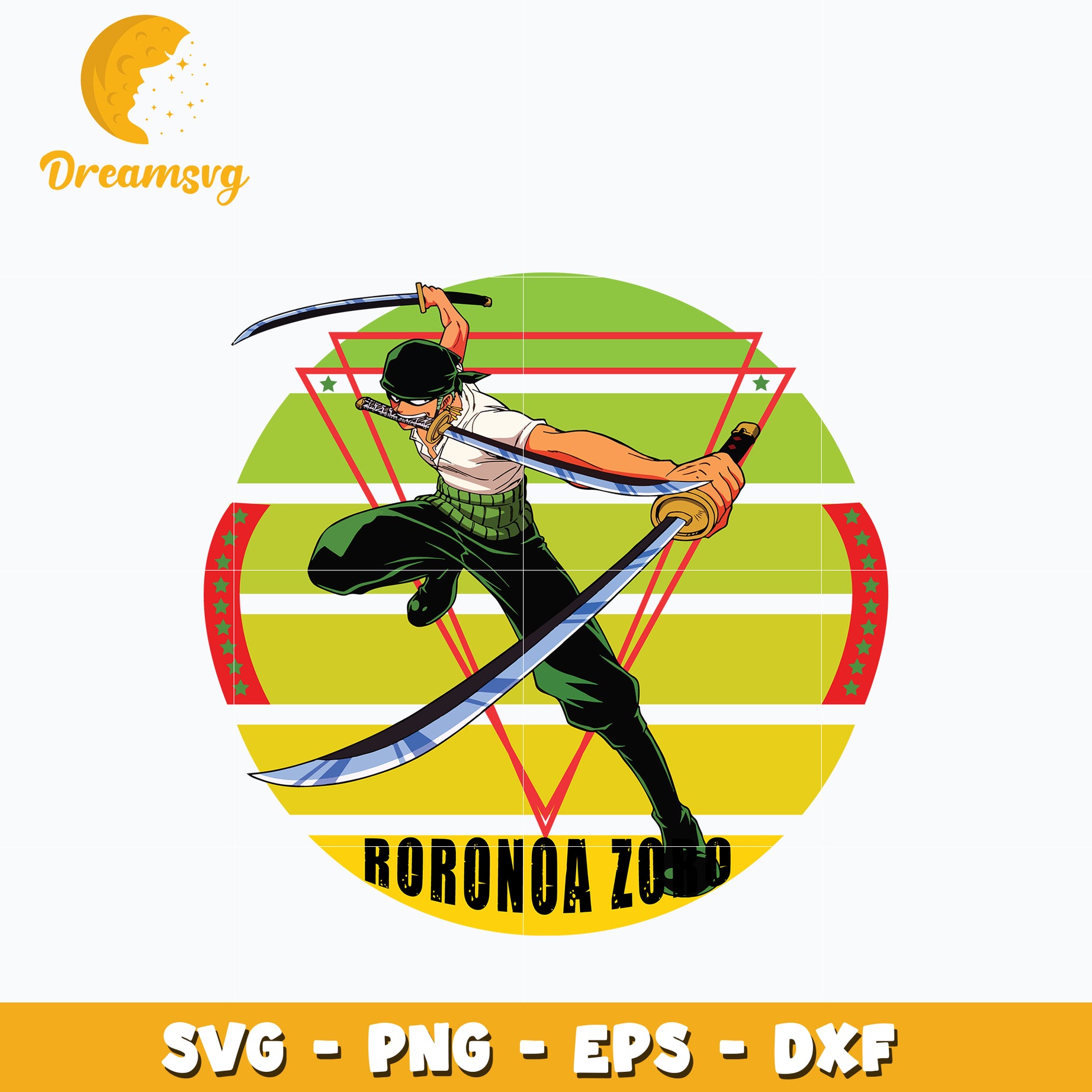 Roronoa Zoro design Svg, Anime Svg, One piece Svg