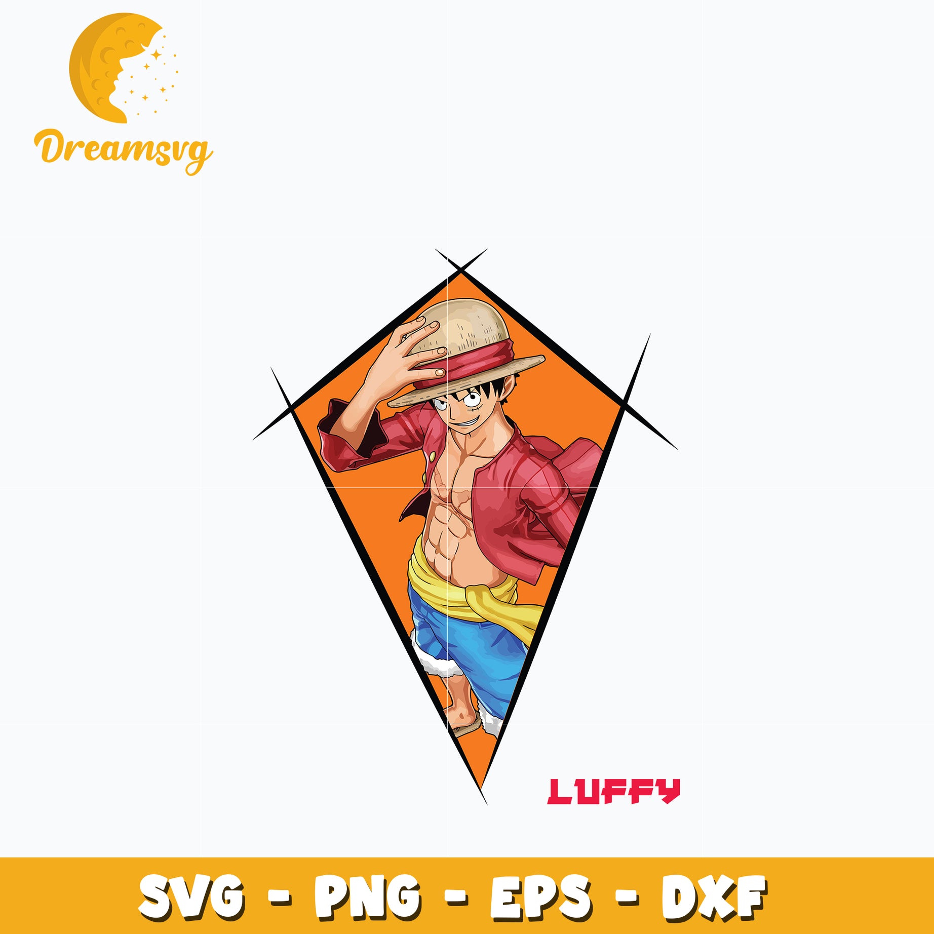 Luffy smile design Svg, Anime Svg, One piece Svg