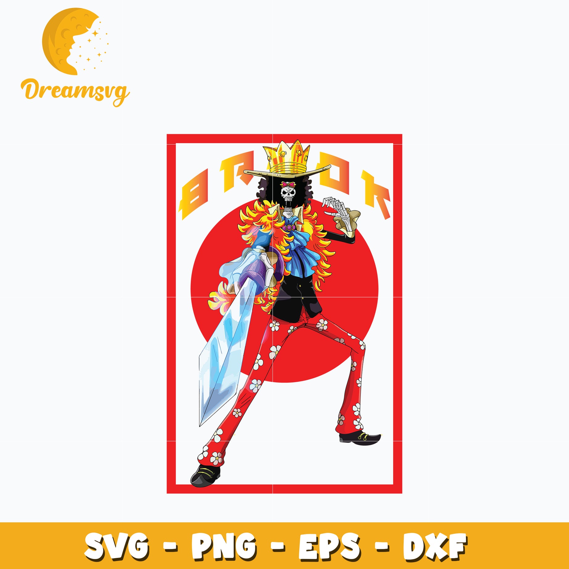 Brook design Svg, Anime Svg, One piece Svg