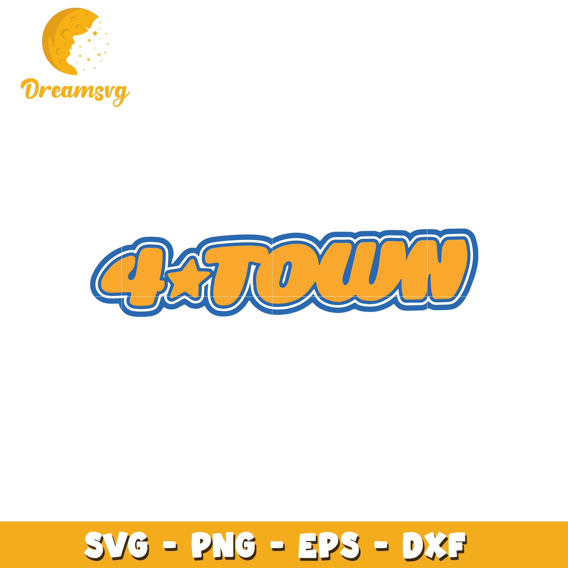 4 Town SVG Cut File PNG EPS DXF