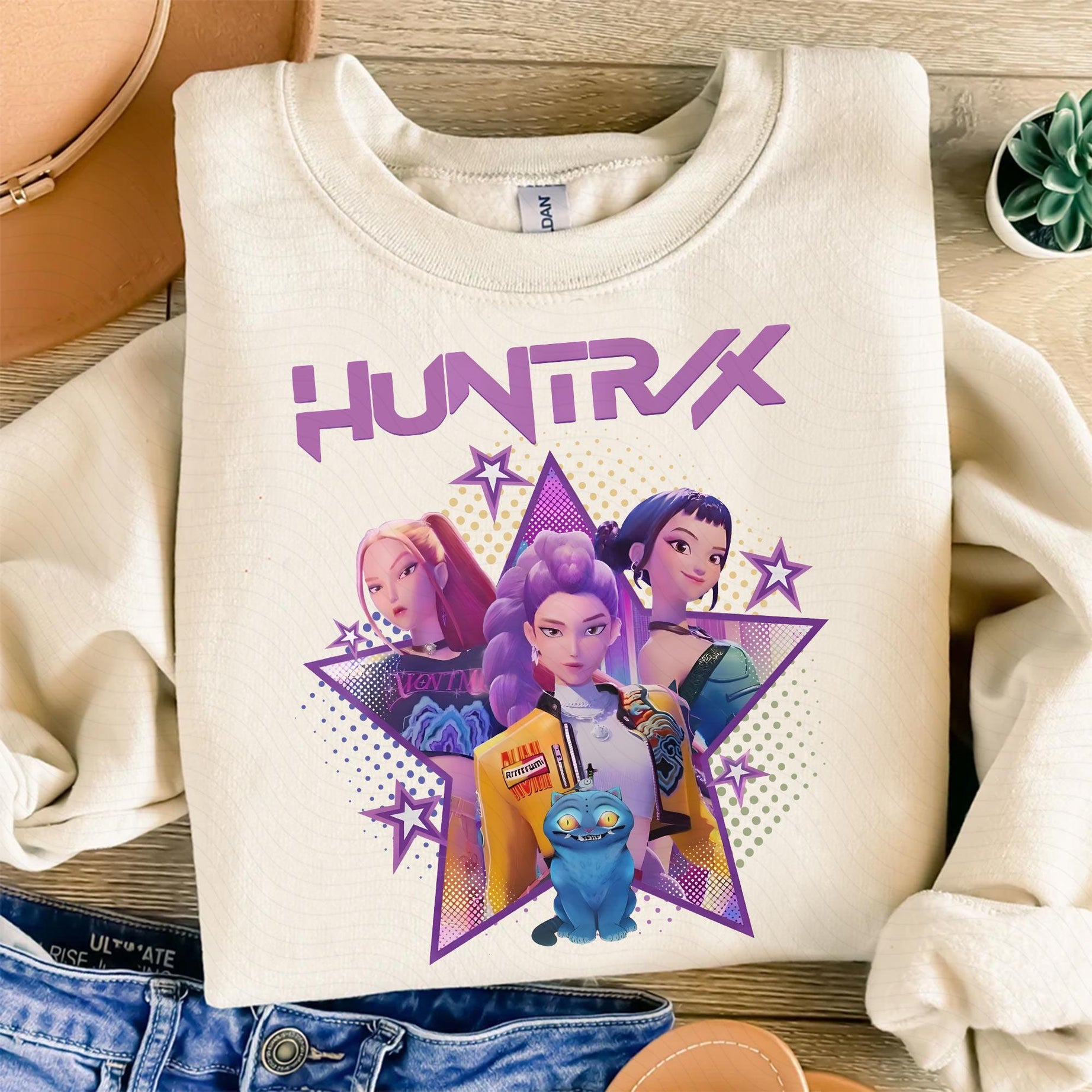 Huntrix Girls Bundle Png, Kpop Demon Hunters Bundle Png, Vintage Huntrix Png