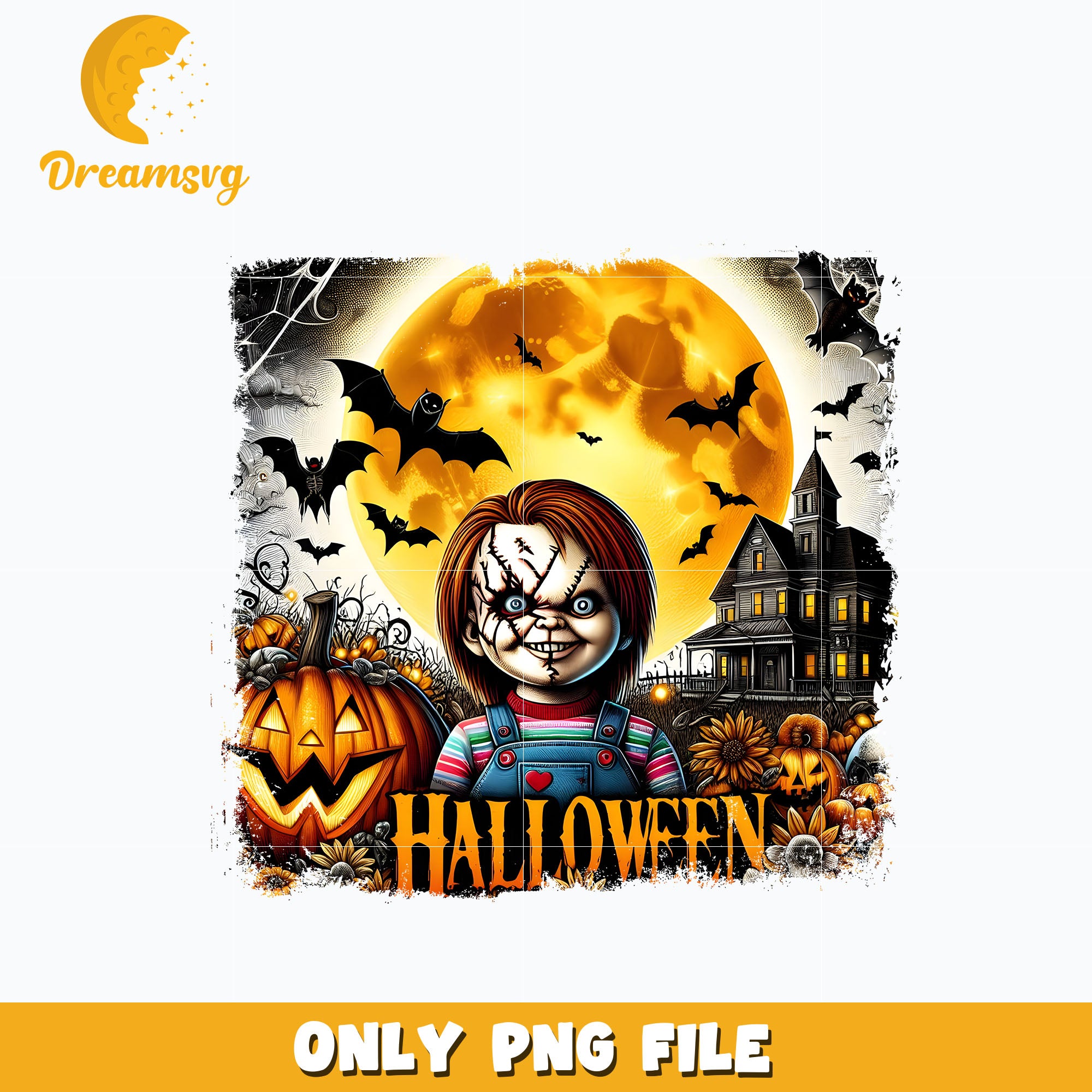 Chucky Halloween Png, Halloween png. digital download