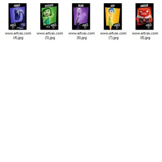 Inside Out 2 characters design png bundle, disney cartoon png, digital download