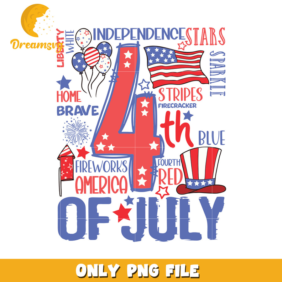 4th of july design png, july 4th celebration png, freedom png