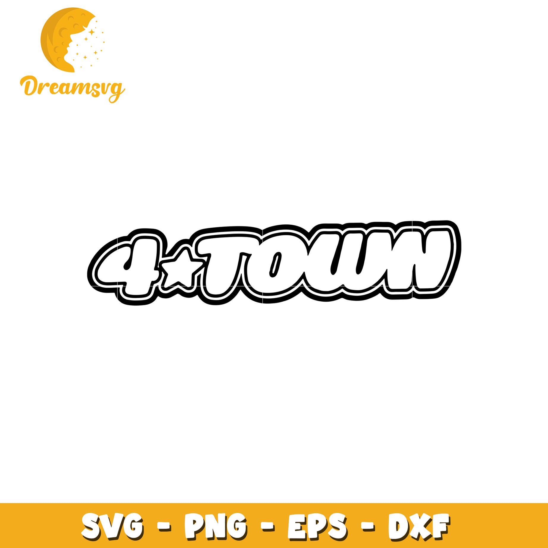 4x4 Town SVG Cut File Design