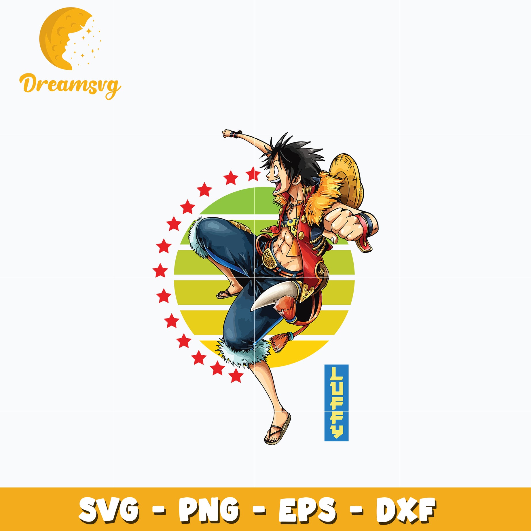 Luffy anime design Svg, Anime Svg, One piece Svg