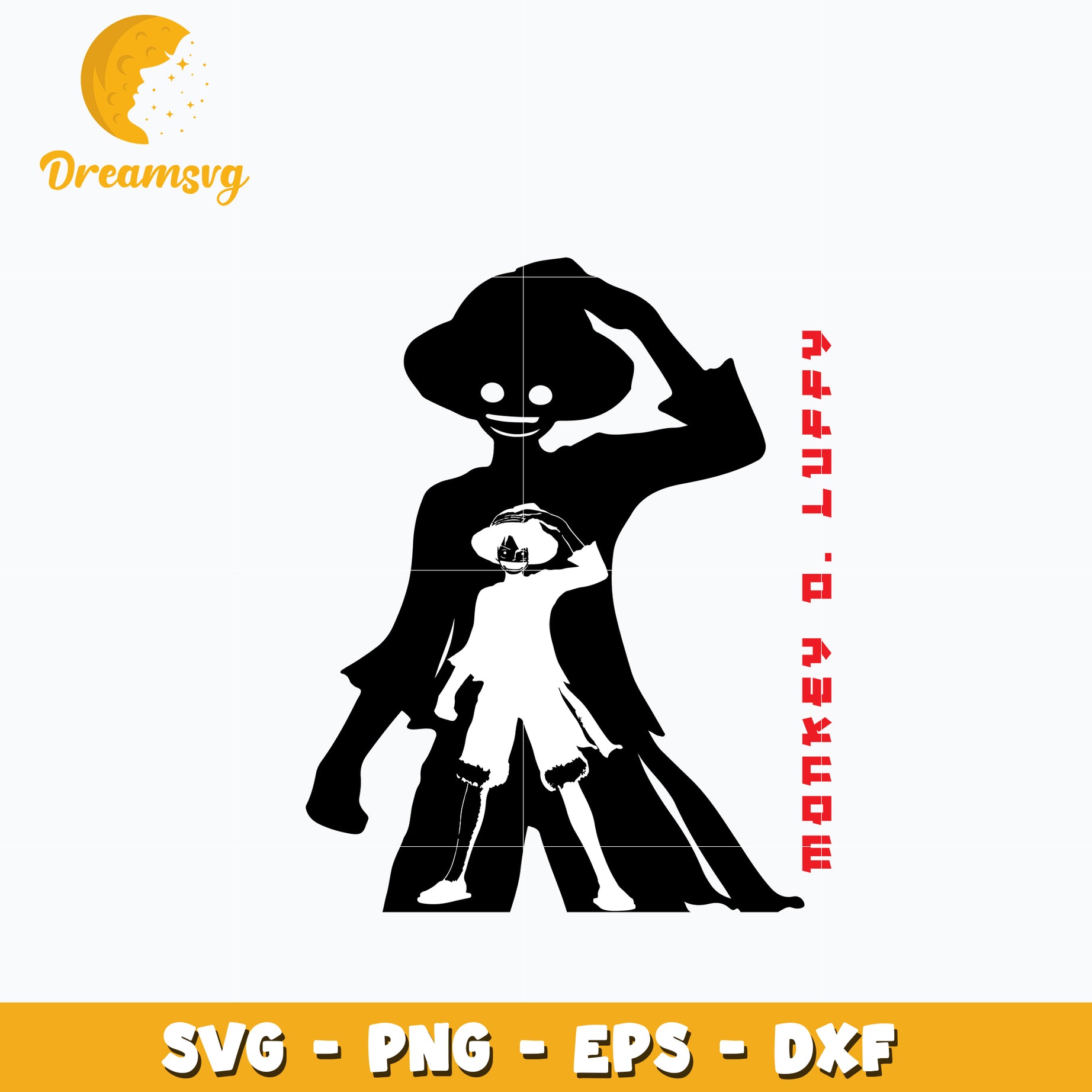 Luffy shadow design Svg, Anime Svg, One piece Svg