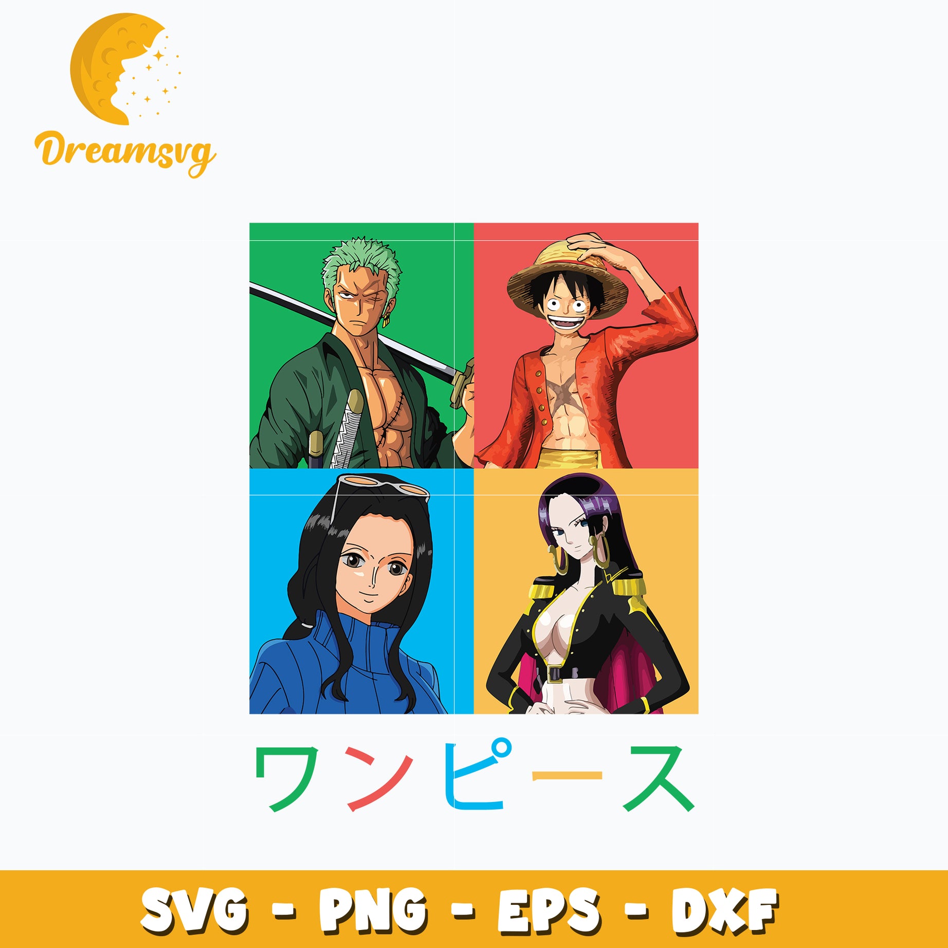 Luffy and friends design Svg, Anime Svg, One piece Svg