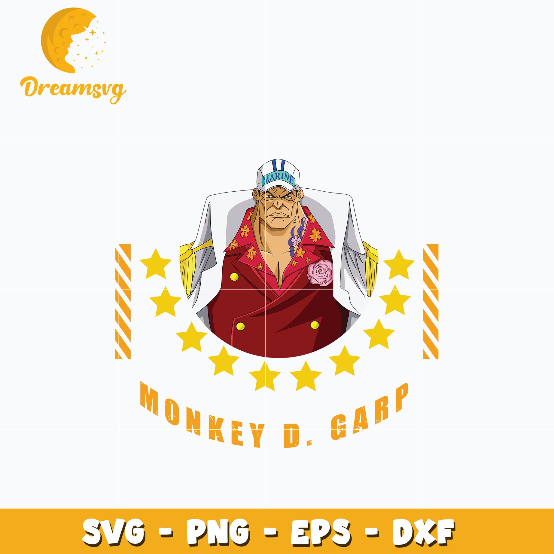 Monkey D. Garp Svg, Anime Svg, One piece Svg