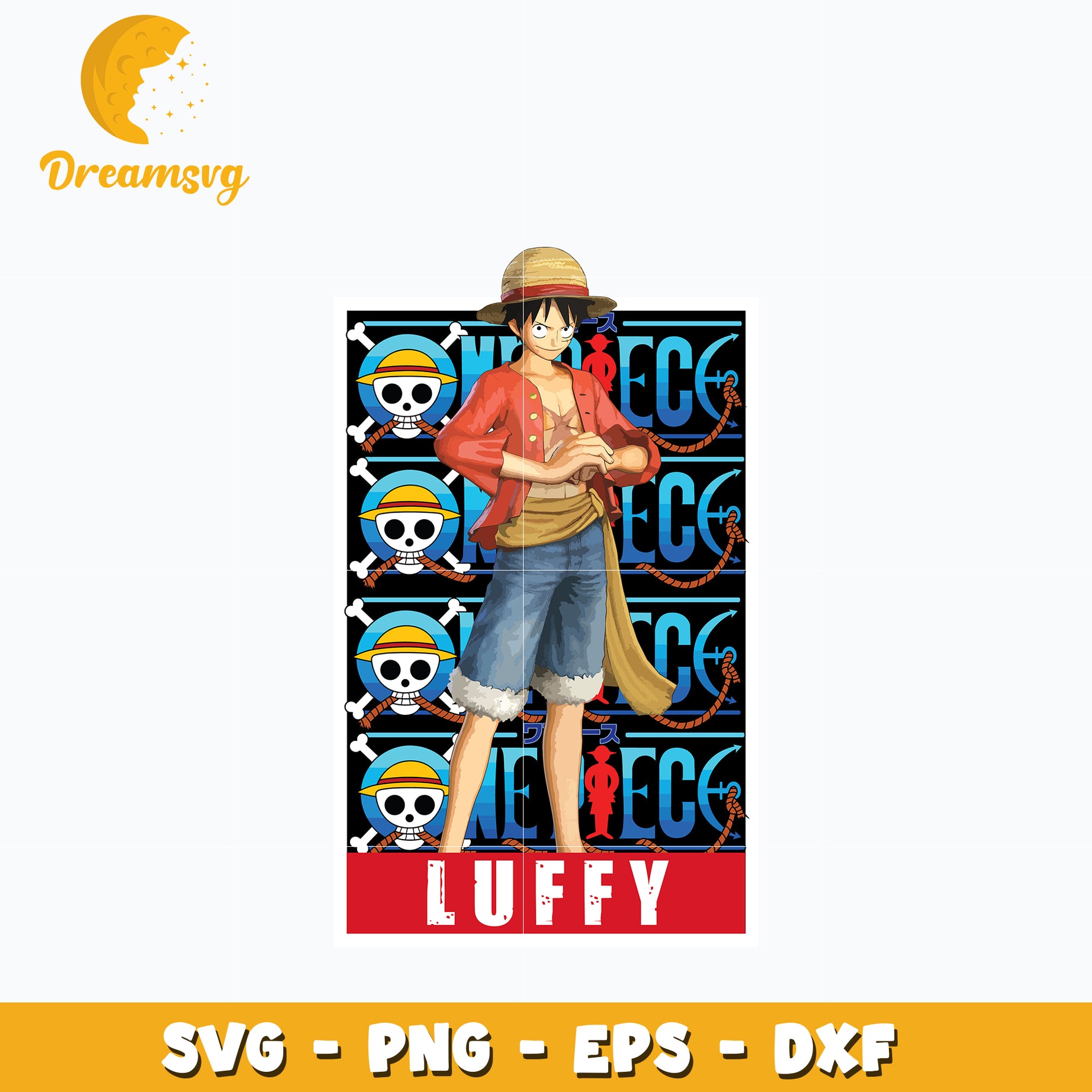 Luffy one piece design Svg, anime Svg, One piece Svg