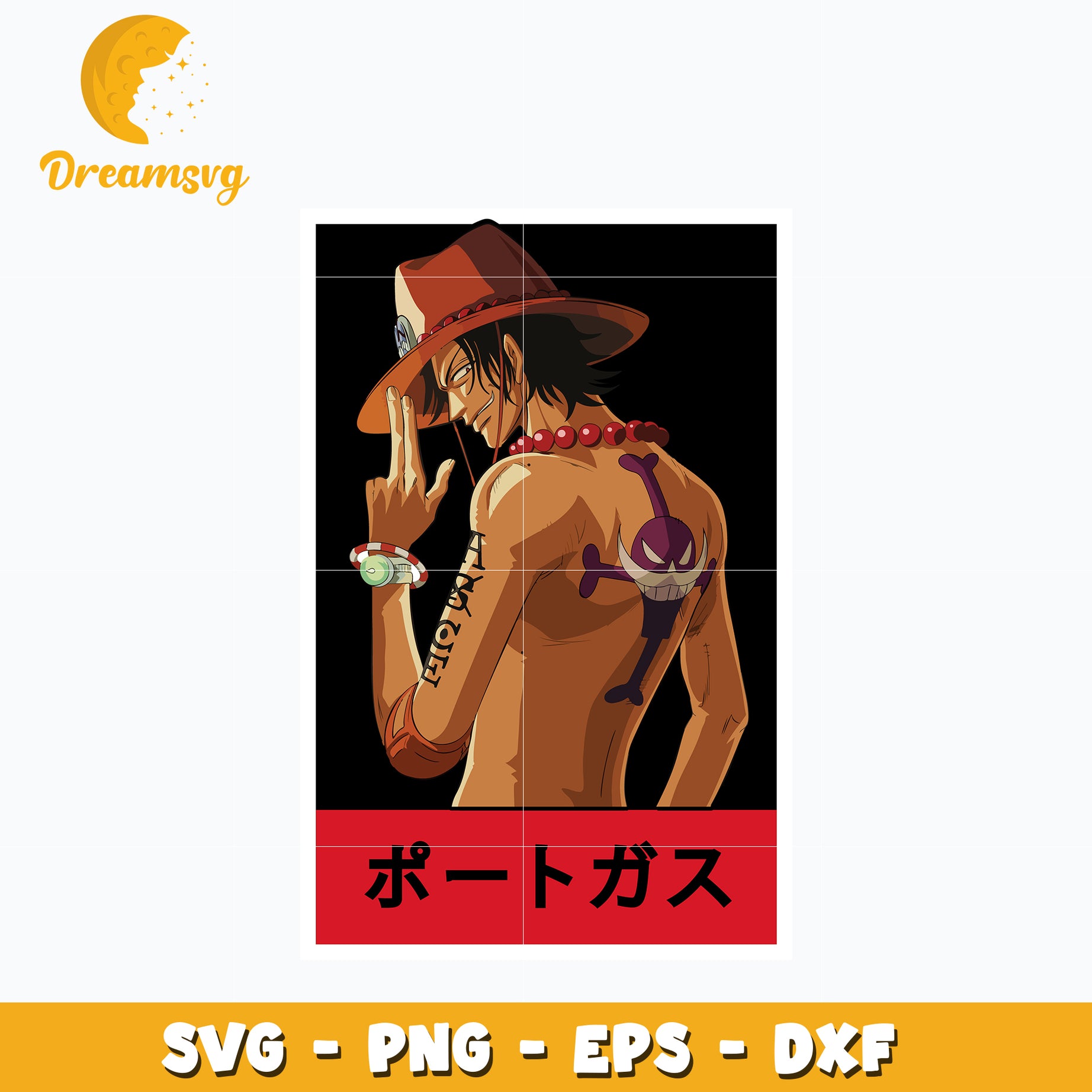 Portgas D. Ace design Svg, anime Svg, One piece Svg