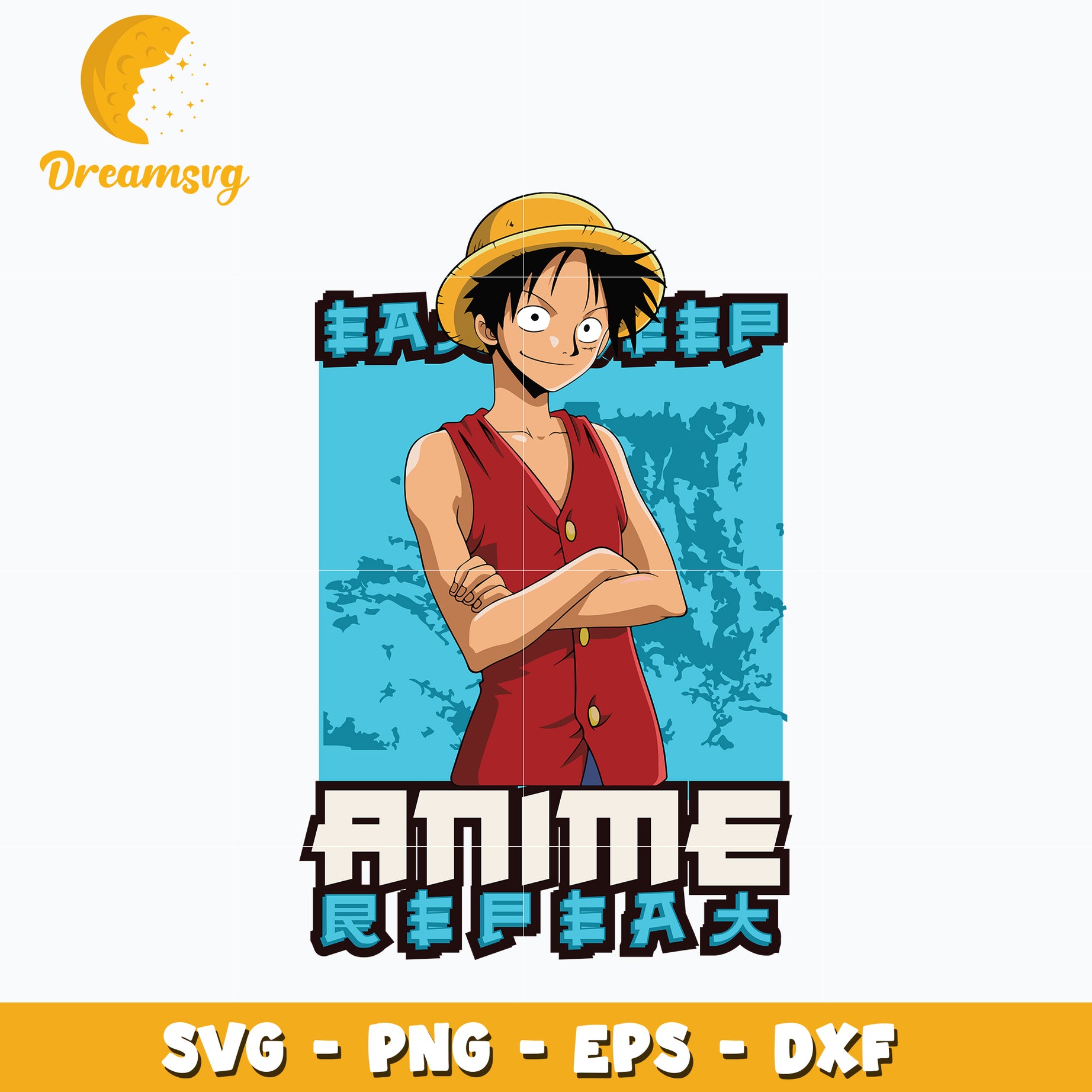 Luffy anime design Svg, anime Svg, One piece Svg