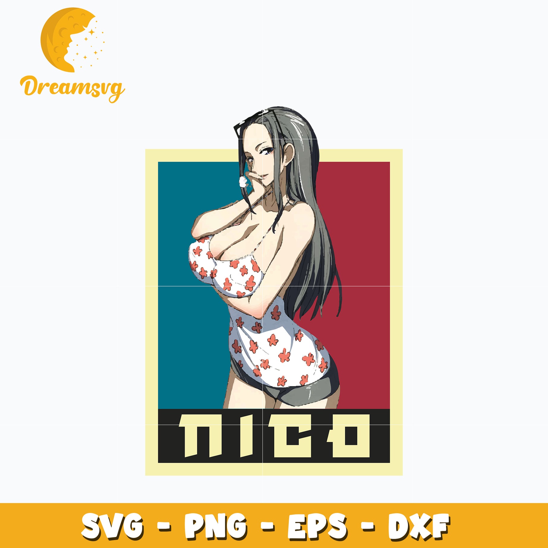 Nico design Svg, anime Svg, One piece Svg