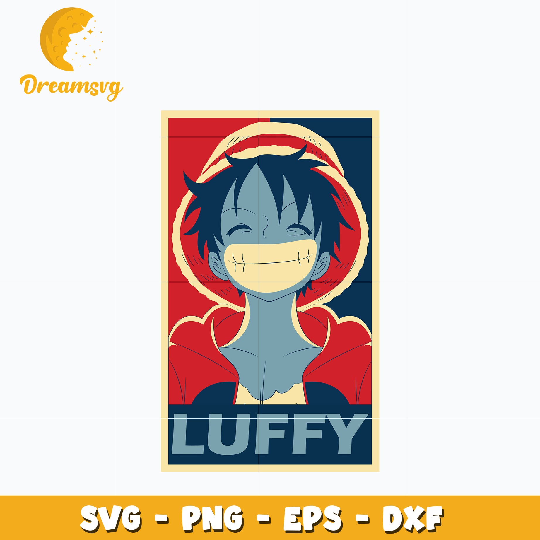 Monkey D. Luffy smile design Svg, anime Svg, One piece Svg