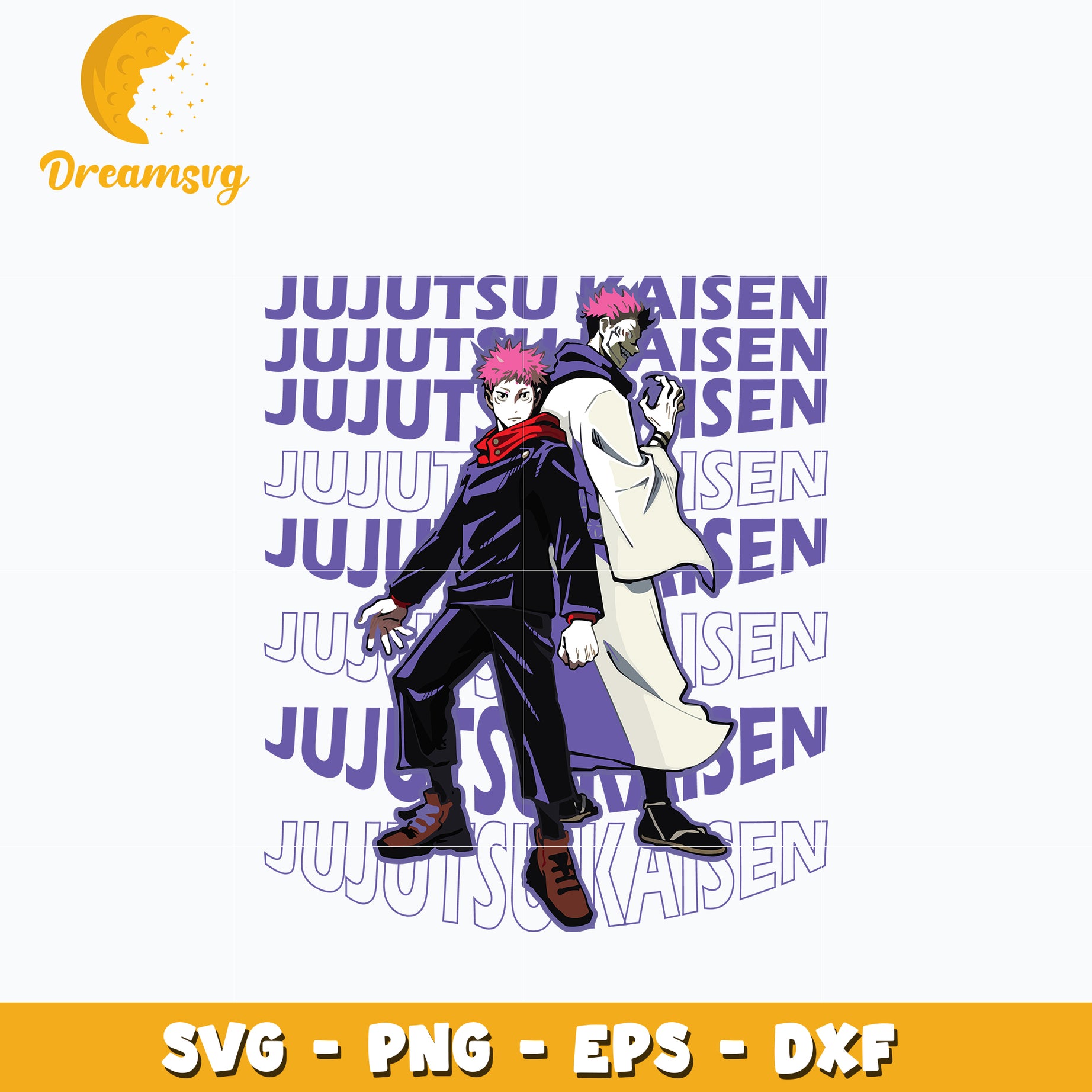 Itadori vs Sukuna svg, anime svg, Jujutsu kaisen svg