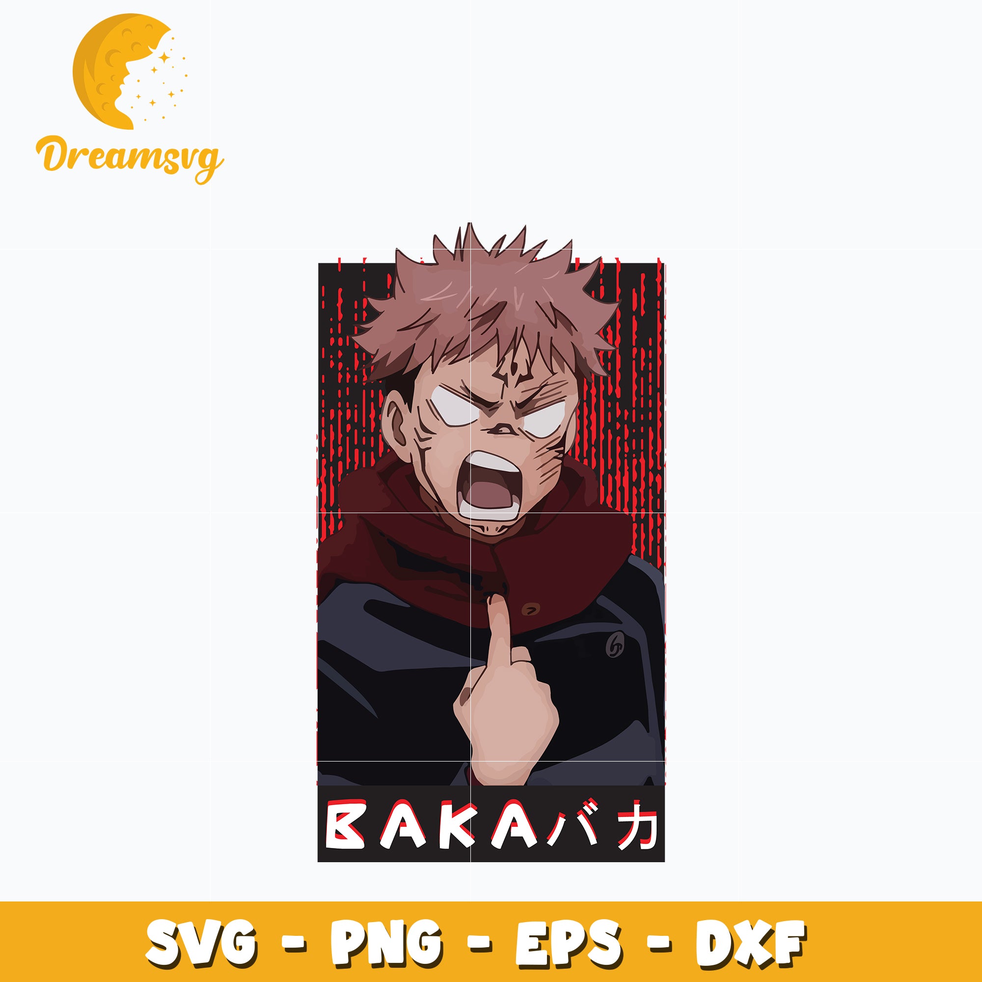 Yuji Itadori funny svg, anime svg, Jujutsu kaisen svg – DreamSVG Store