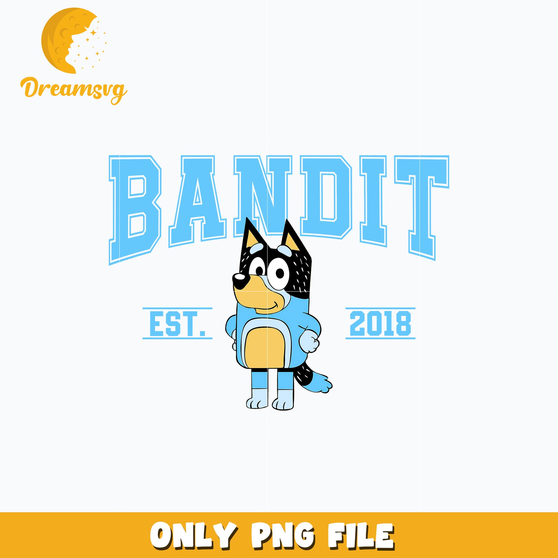 Bluey dad bandit est 2018 cartoon png