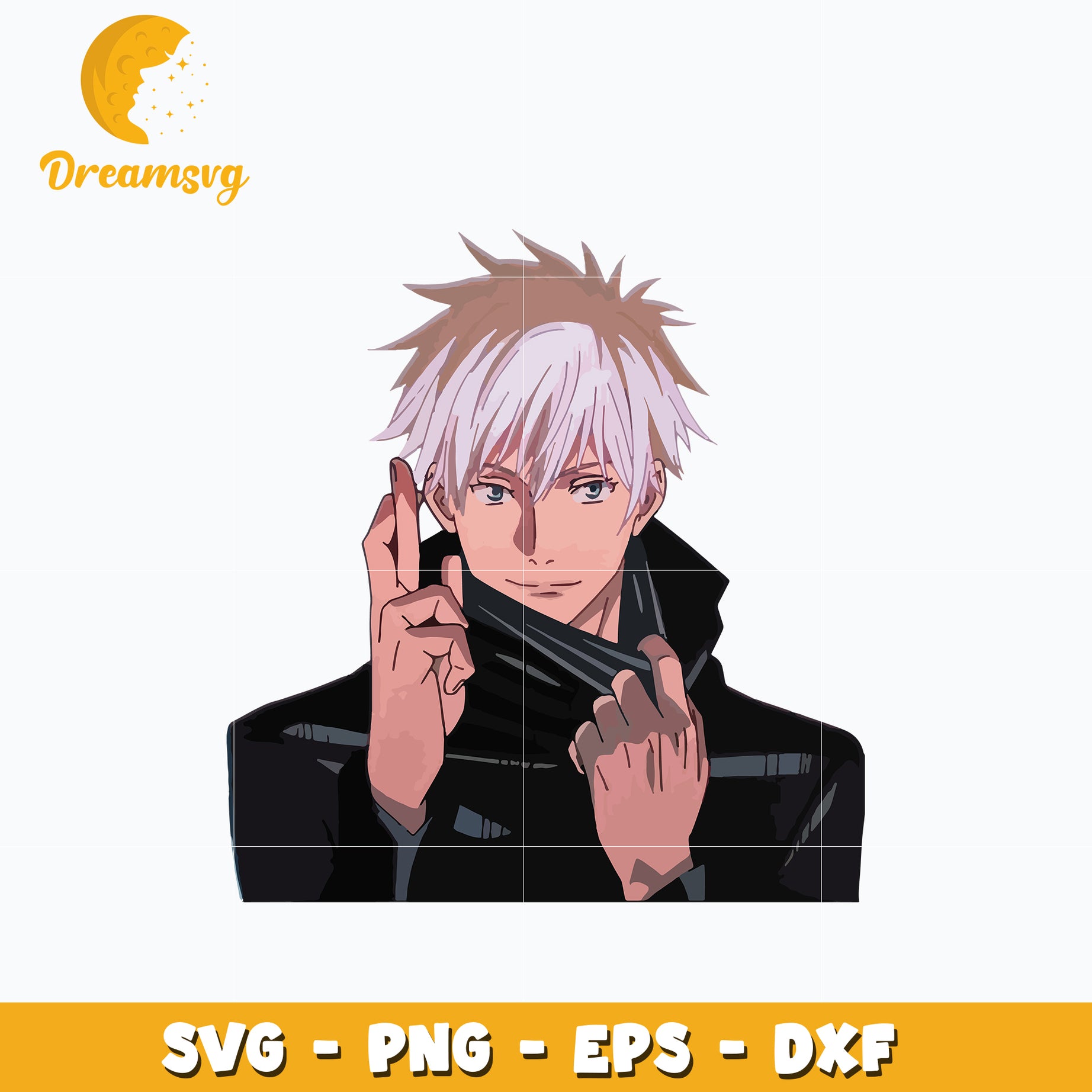 Gojo finger design svg, anime svg, Jujutsu kaisen svg