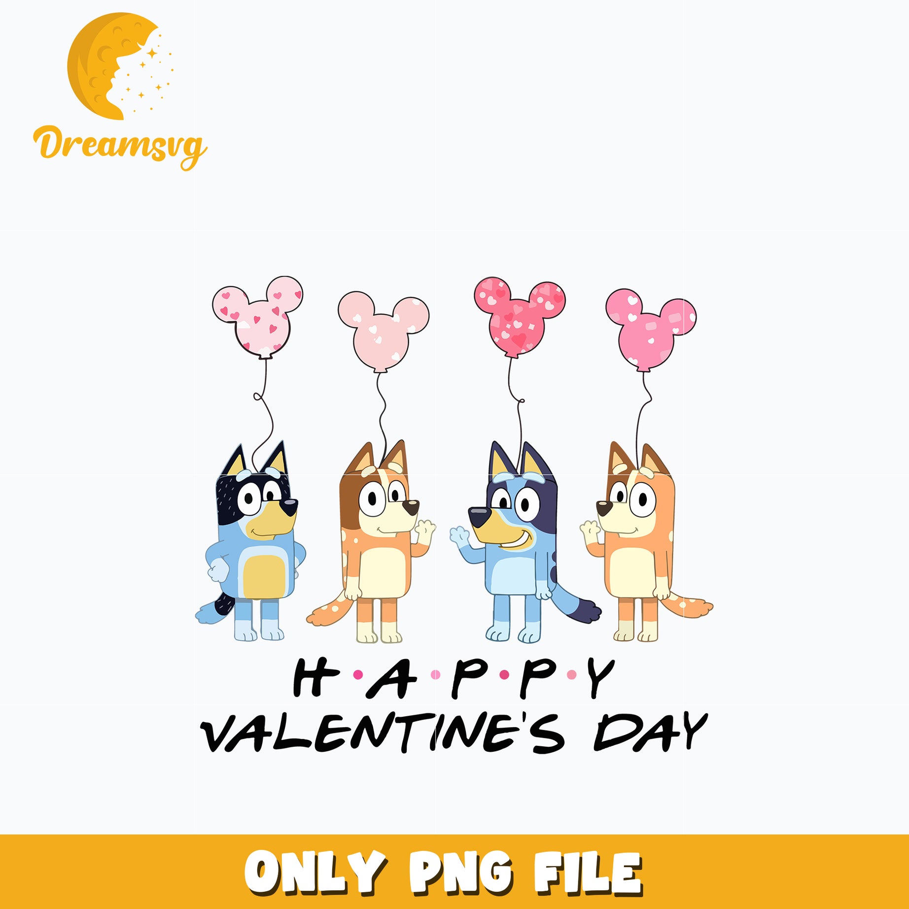 Bluey Happy Valentine's Day Png