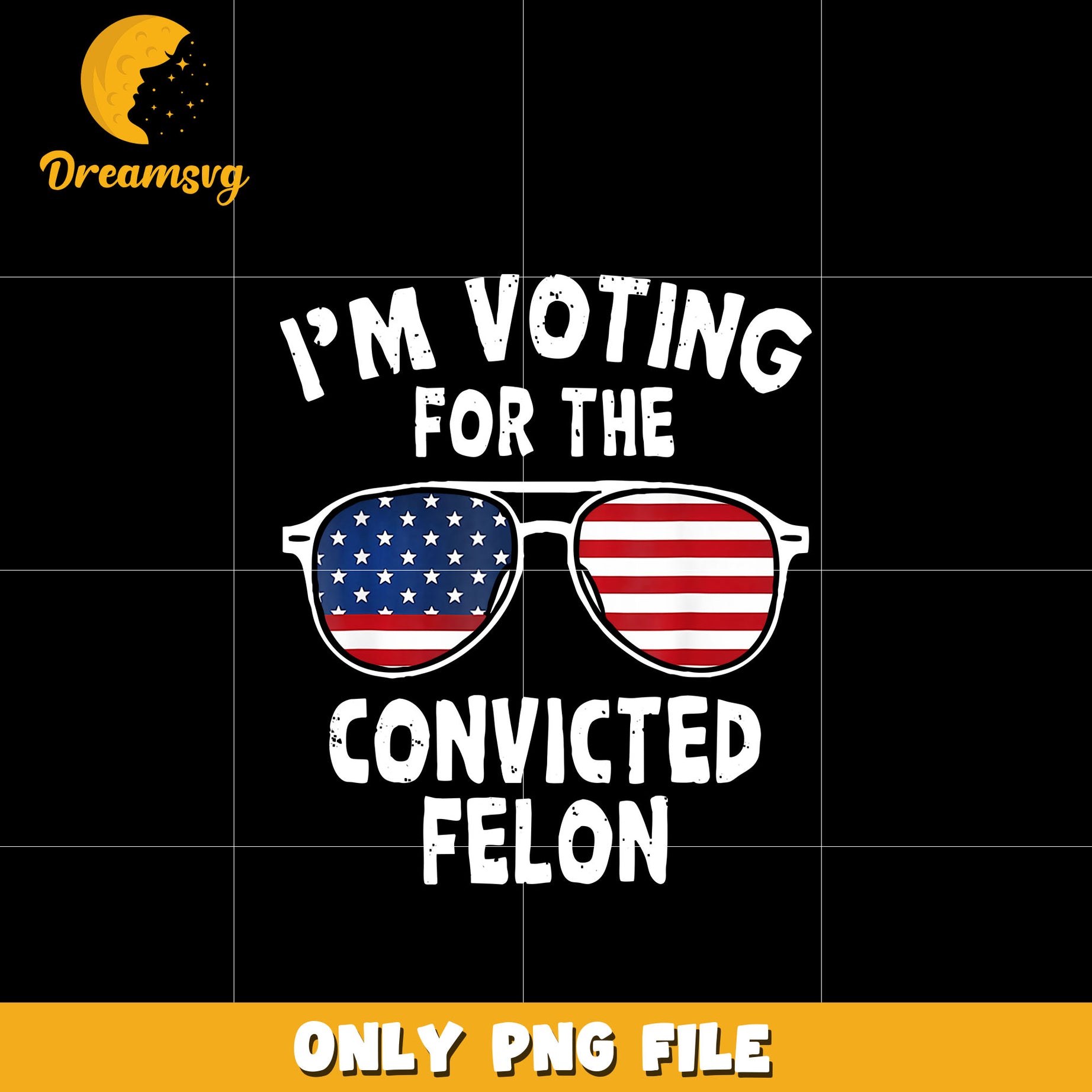 I'm Voting For The Convicted Felon png, Glasses america png