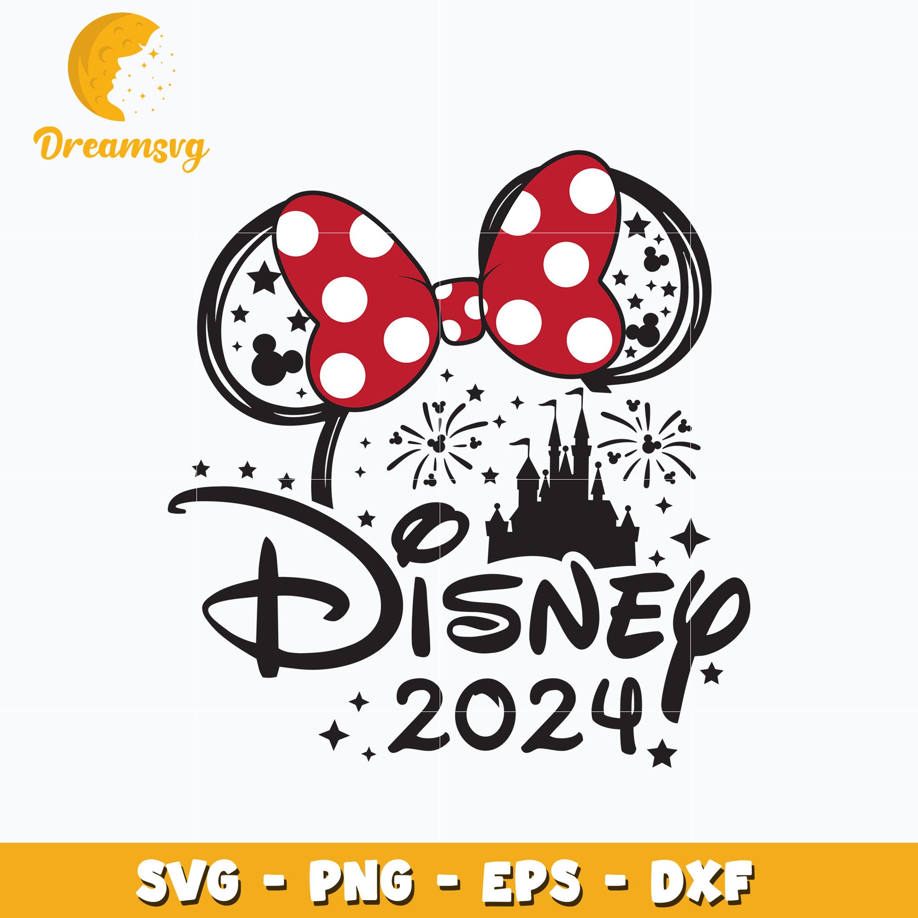 Disney 2024 svg, minnie head svg, digital download