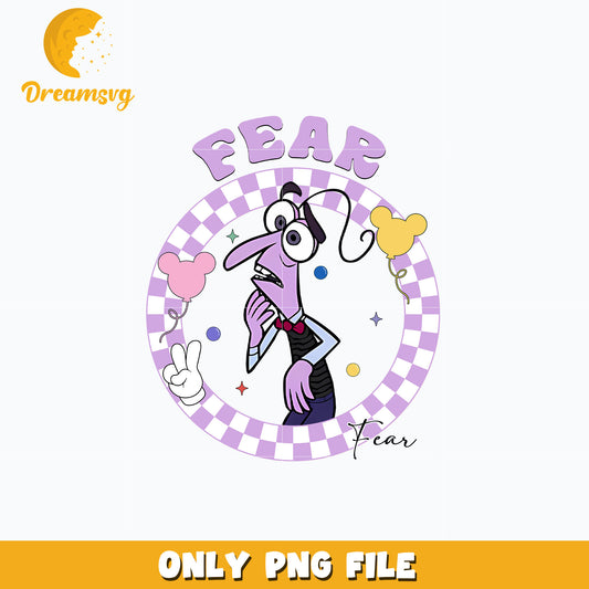 Fear name design Png, inside out png