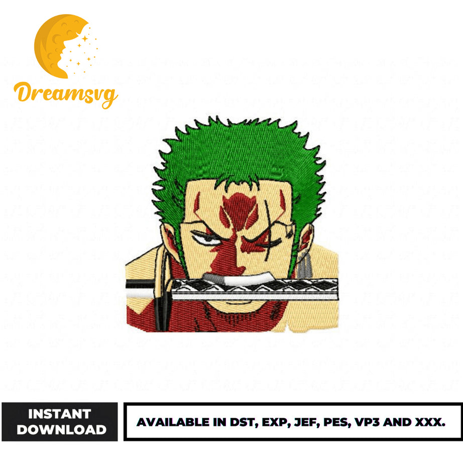 Lookerbuy Roronoa zoro embroidery design