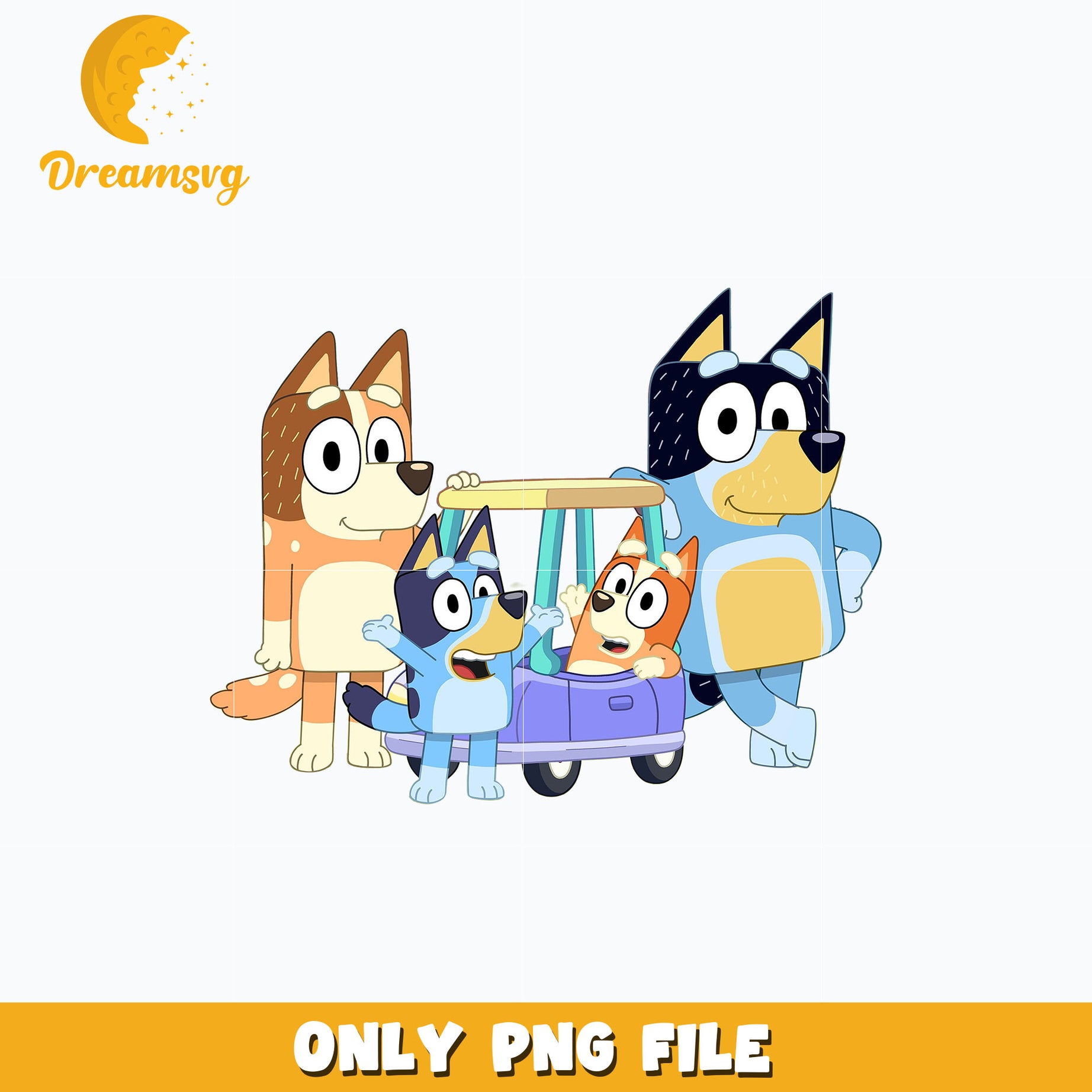 Bluey cartoon family png