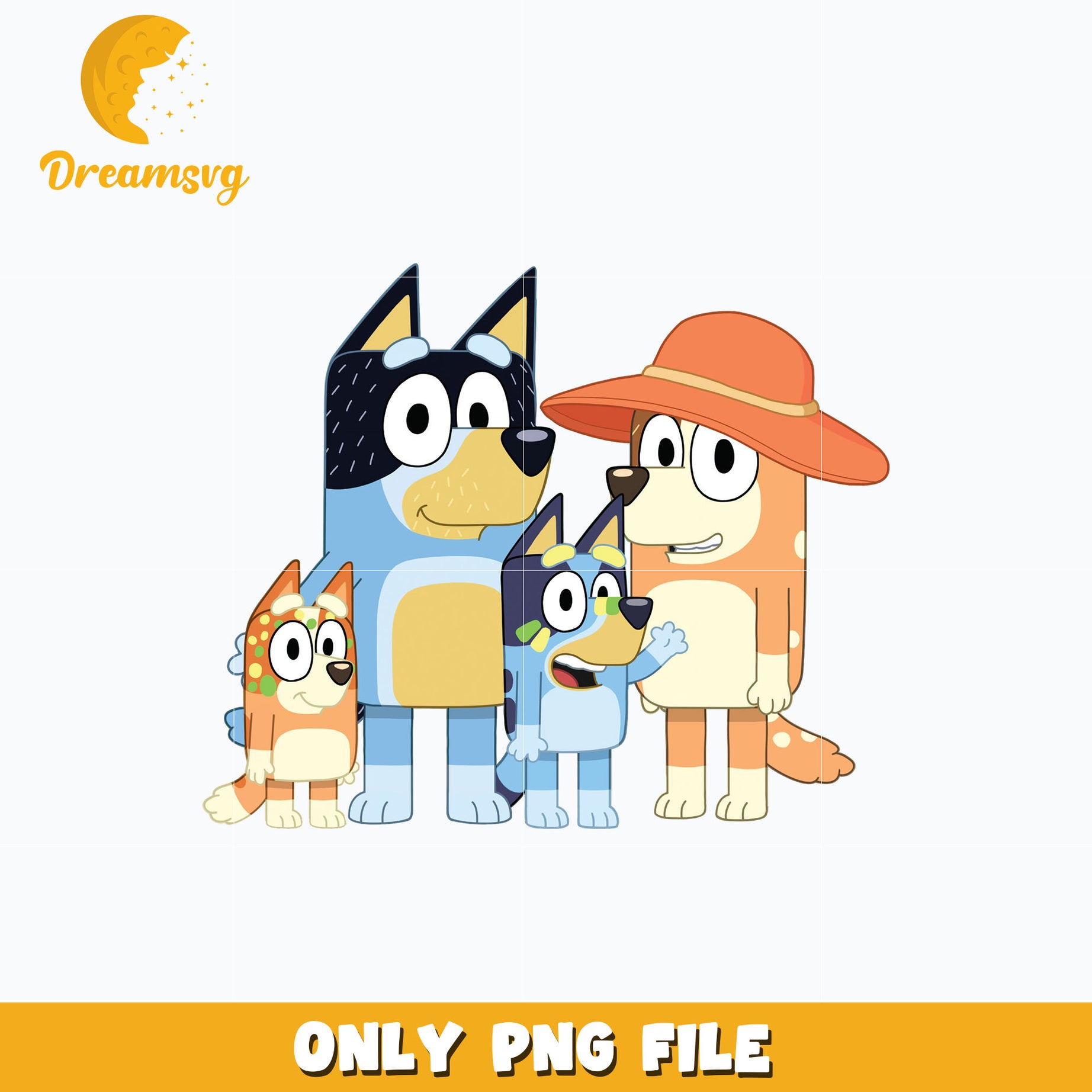 Bluey and bingo family cartoon png