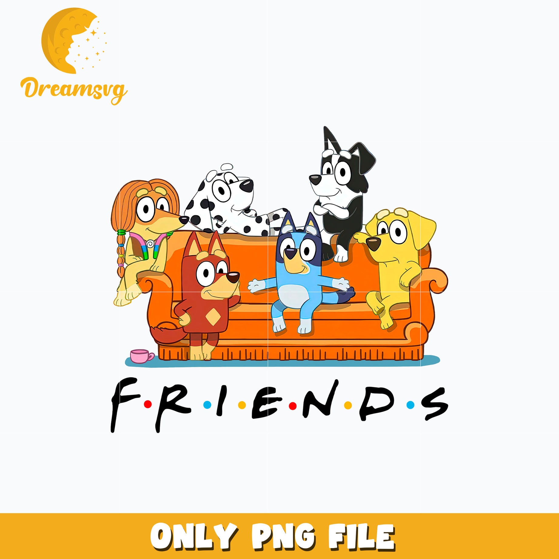 Bluey and bingo friends cartoon png