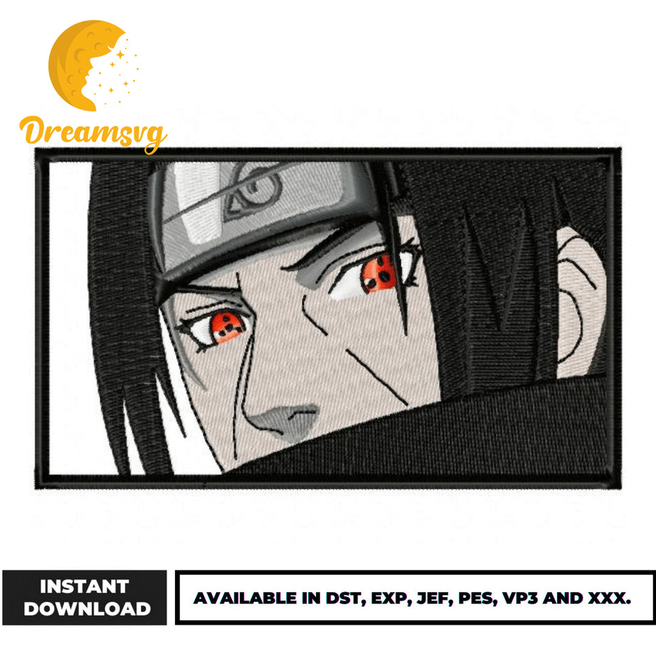 Uchiha Itachi Face embroidery design