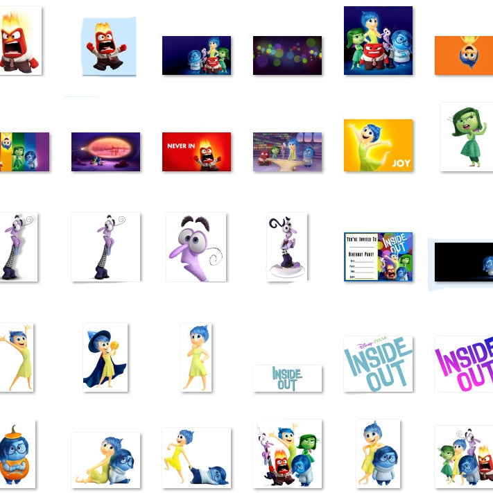 Inside Out 2 characters design png bundle, disney cartoon png, instant download