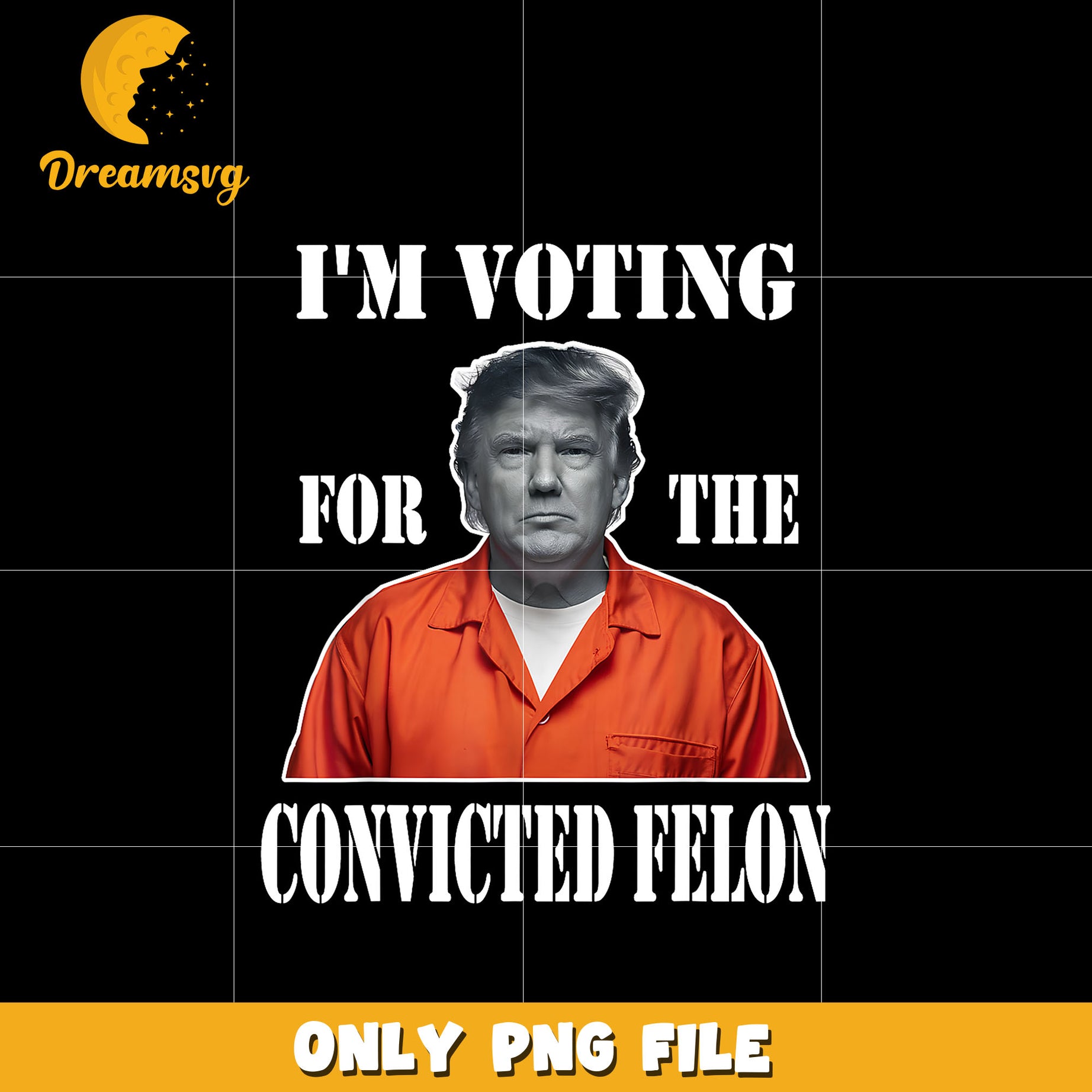 I'm Voting For The Convicted Felon png, Trump Mugshot png