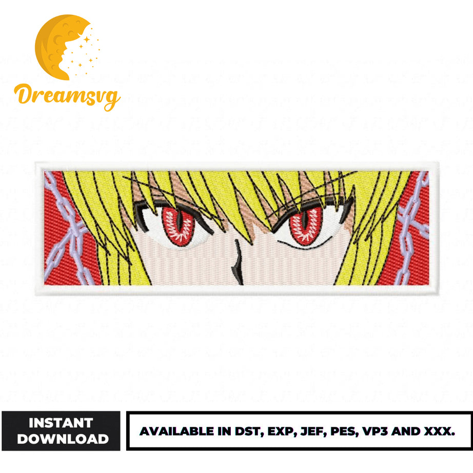 Kurapika eyes embroidery design