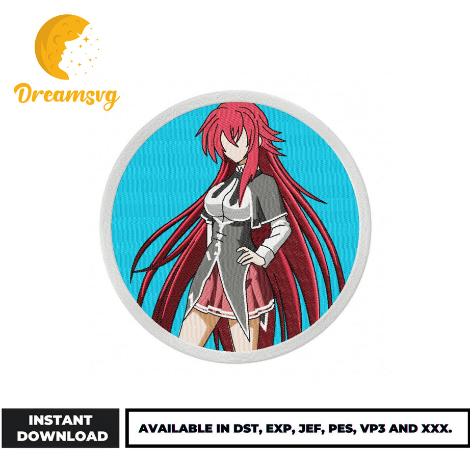 Rias Gremory embroidery design