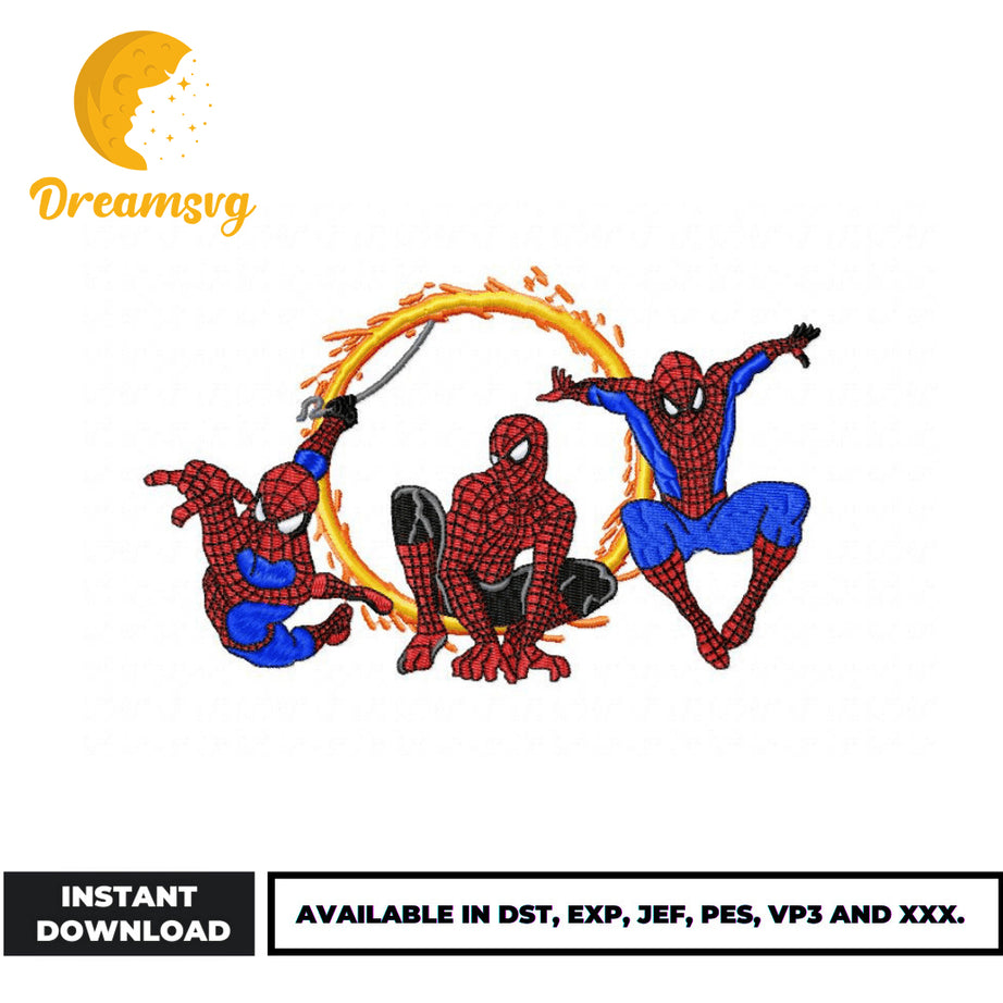 Spiderman embroidery design