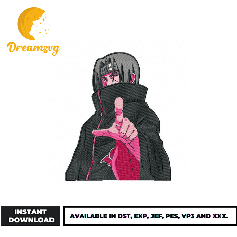 Itachi finger embroidery design