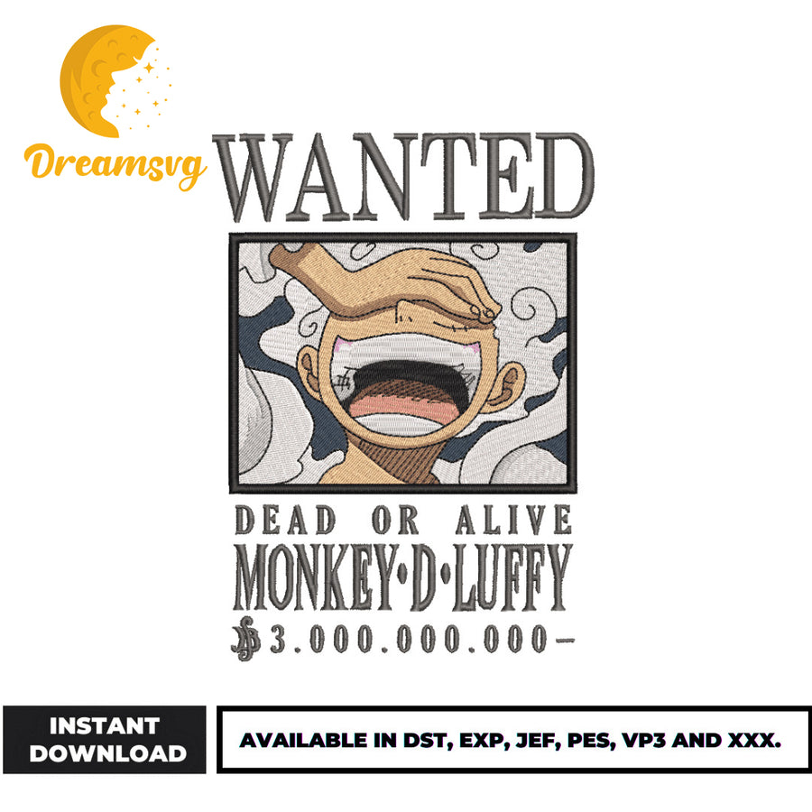 luffy gear 5 wanted embroidery design – DreamSVG Store Größe:L / 48 cm sicherheit Featuring Jason Freenys signature Gear Review Videos -