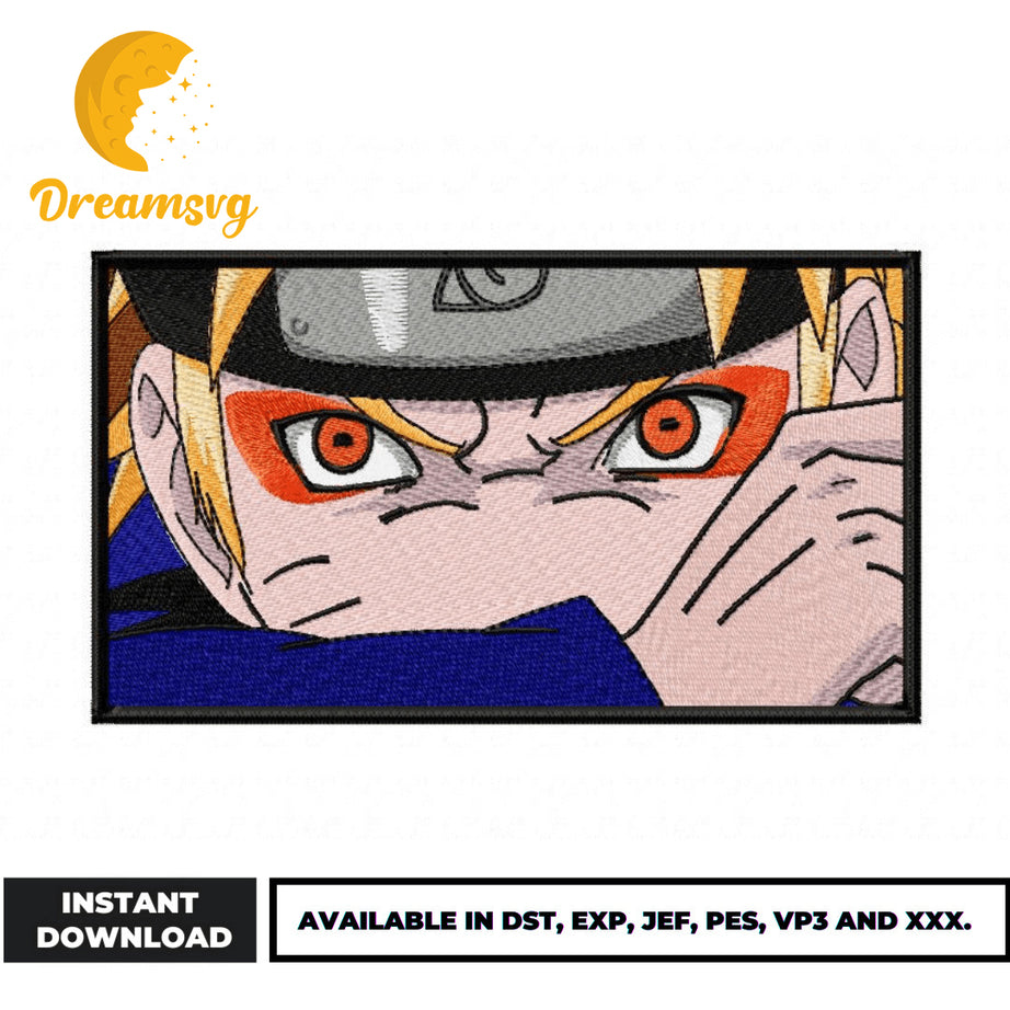 Naruto eyes embroidery design