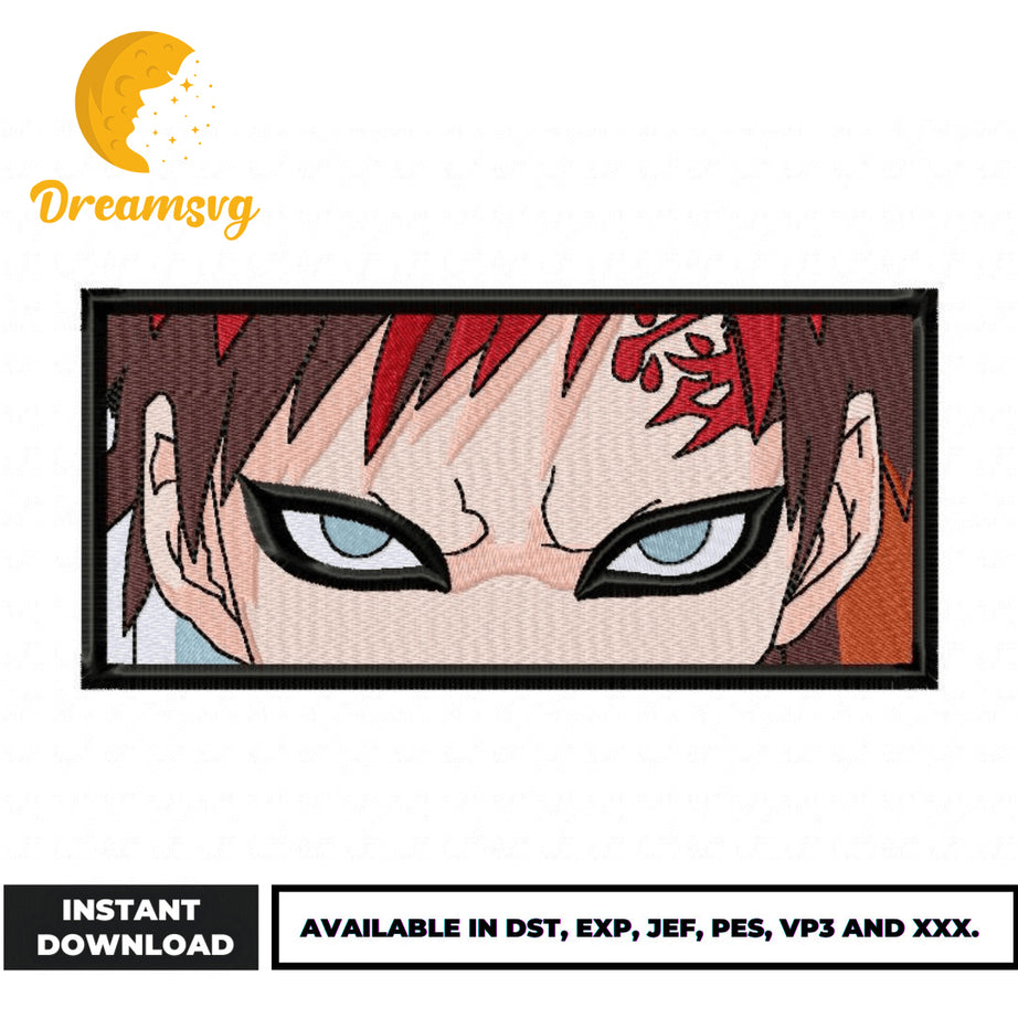 Gaara eyes embroidery design